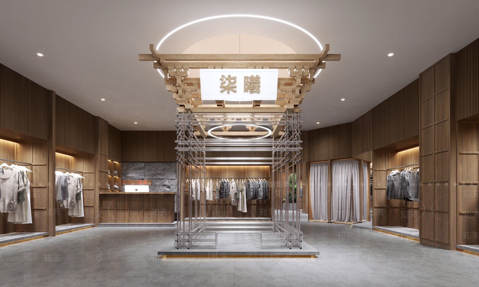新中式服装店3D模型下载【ID:1112134940】