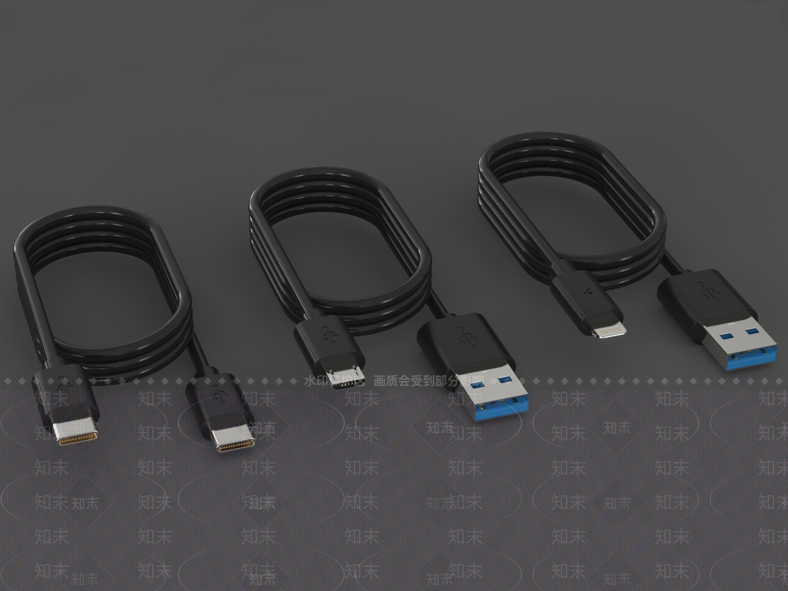 现代数据线3D模型下载【ID:1112141140】