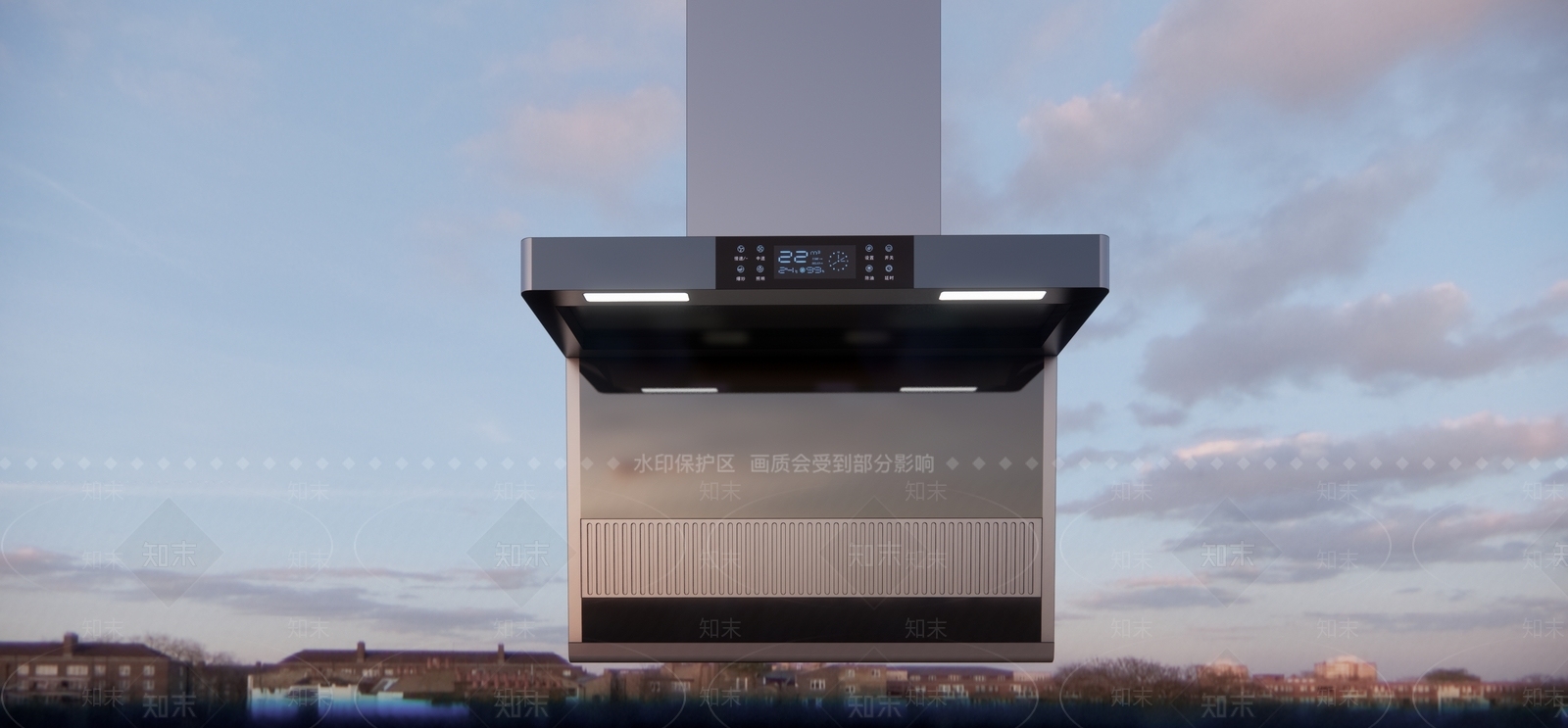 现代抽油烟机SU模型下载【ID:1112144042】