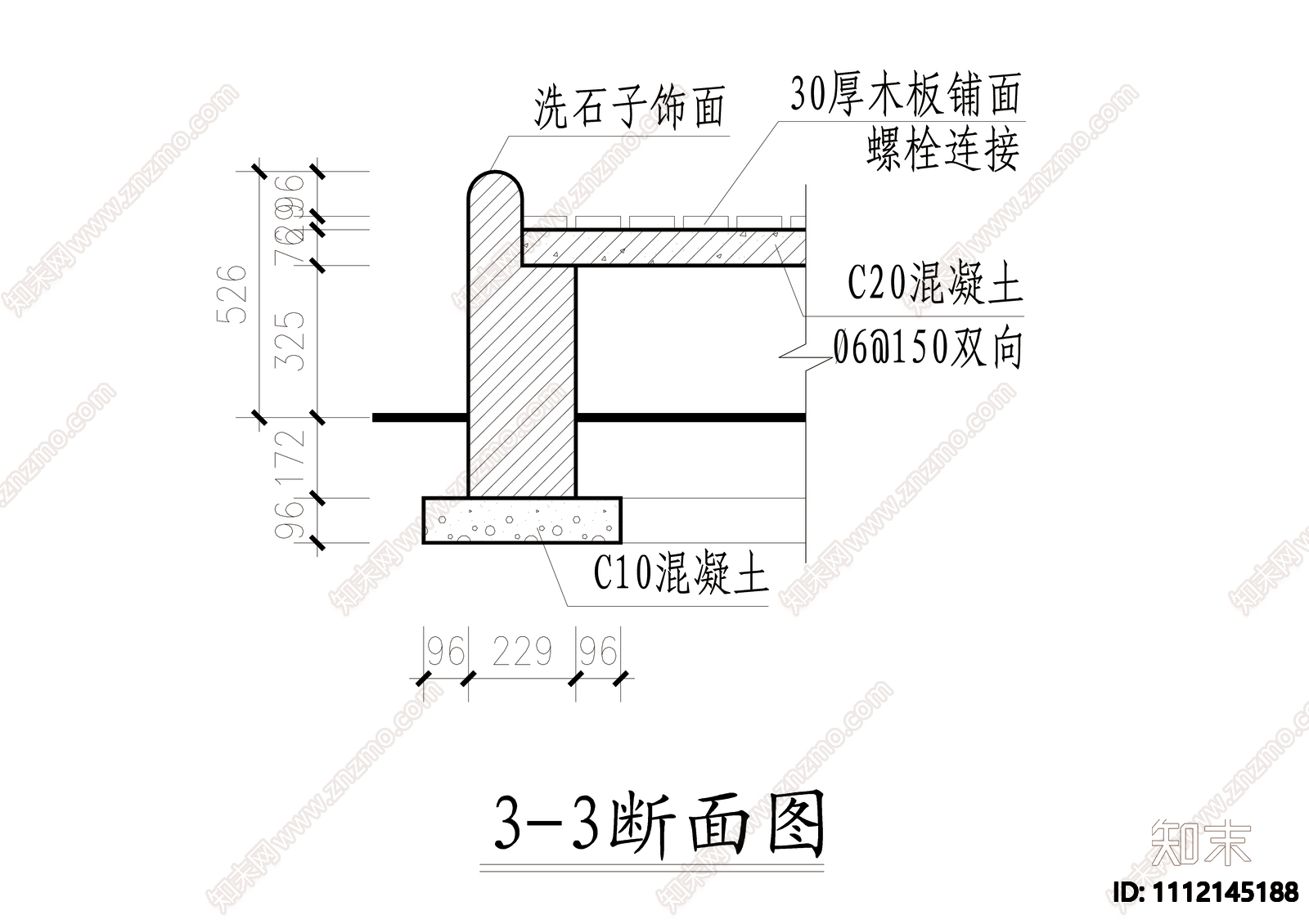 座凳大样详图cad施工图下载【ID:1112145188】