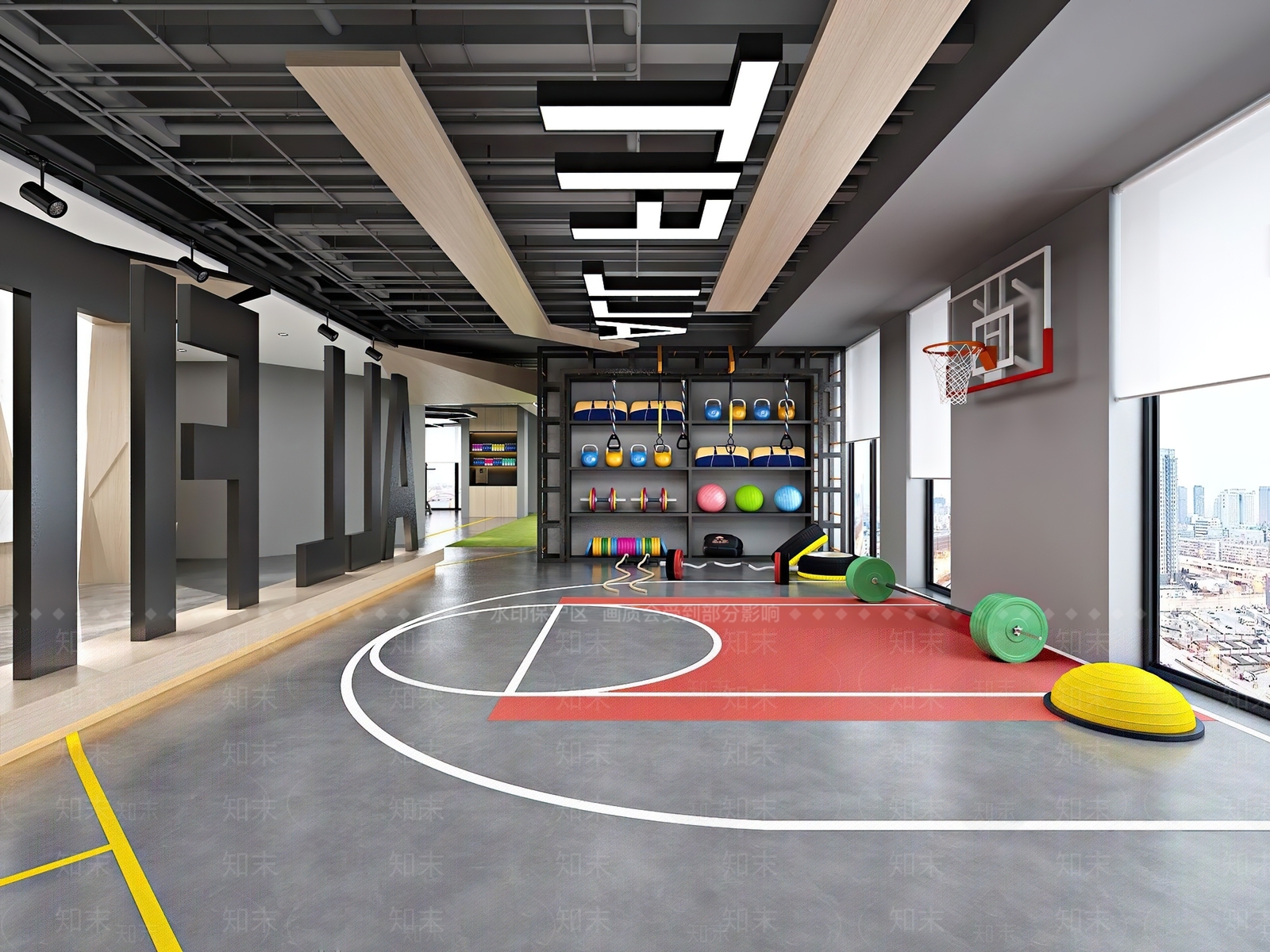 现代健身房3D模型下载【ID:1112147506】