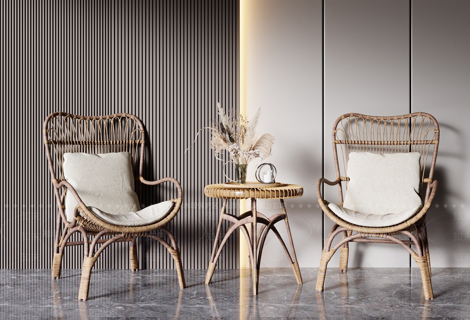 现代休闲藤椅SU模型下载【ID:1112148647】