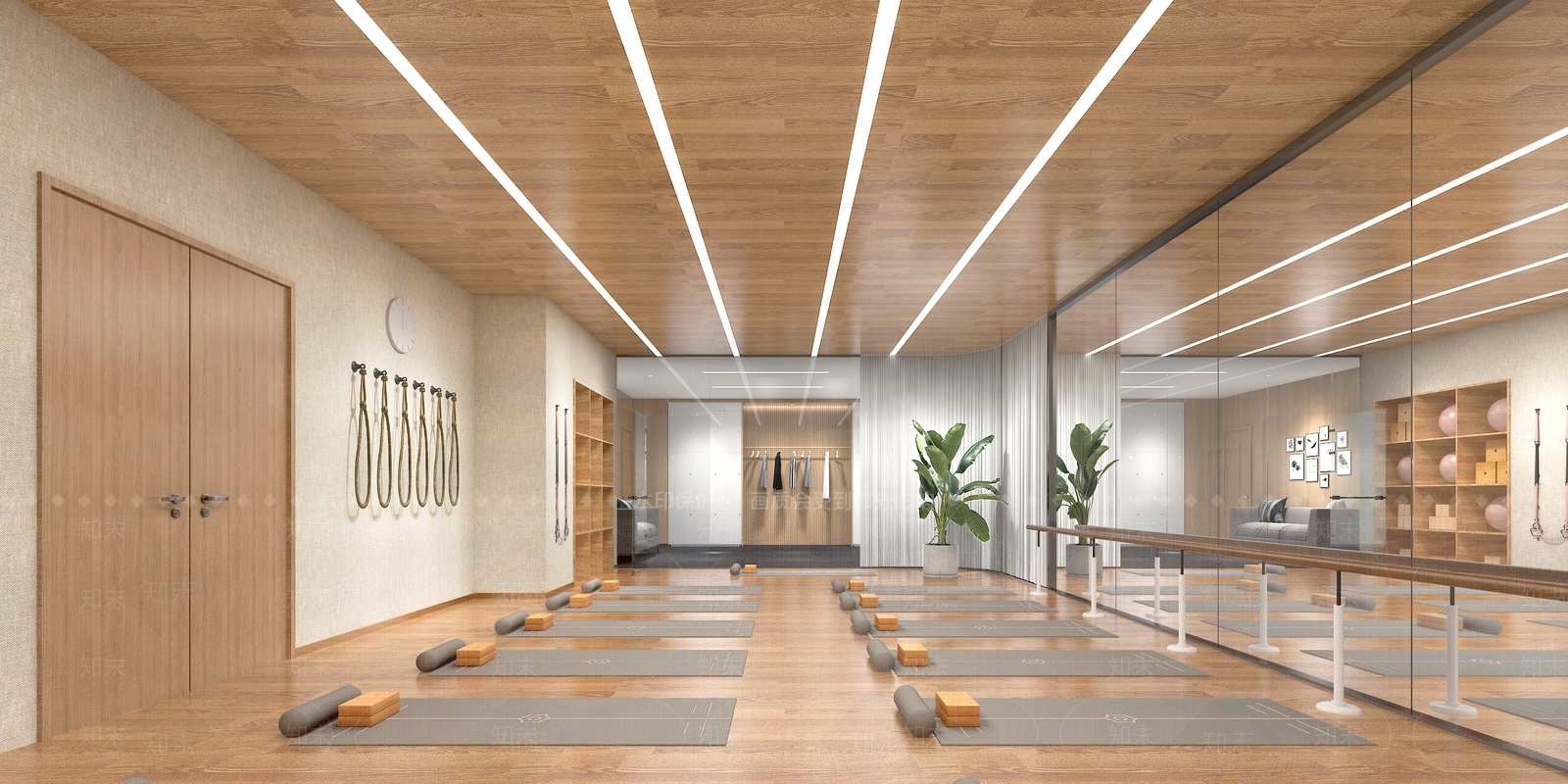 现代瑜伽室3D模型下载【ID:1112155925】