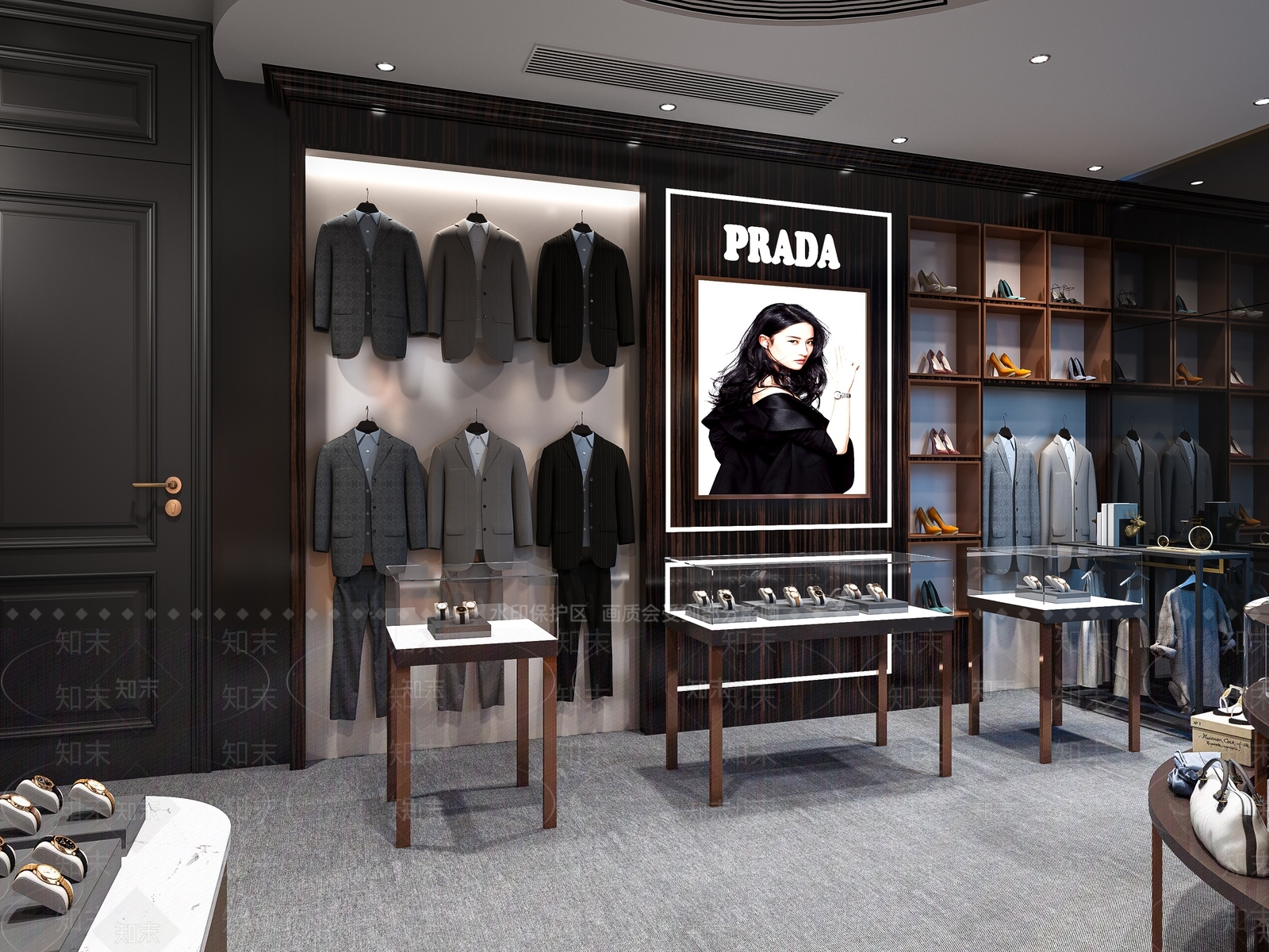 现代西装店3D模型下载【ID:1112161445】