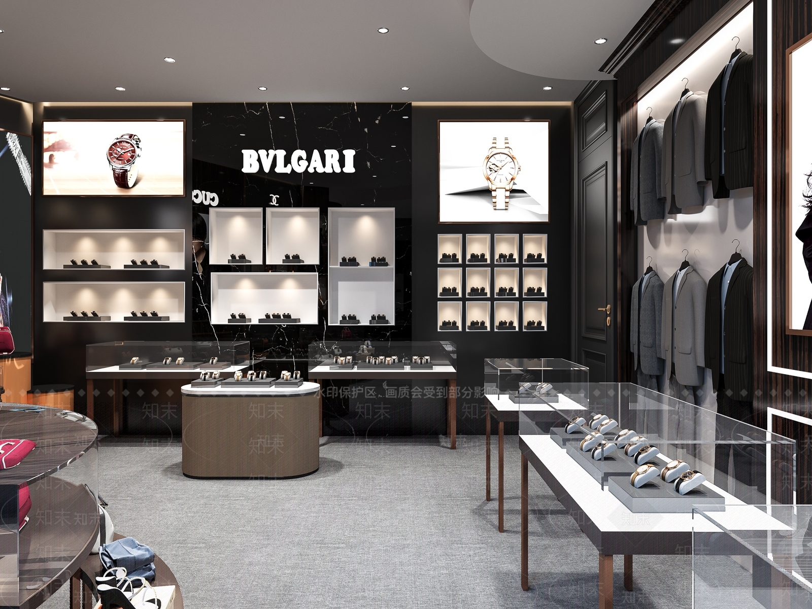 现代西装店3D模型下载【ID:1112161445】