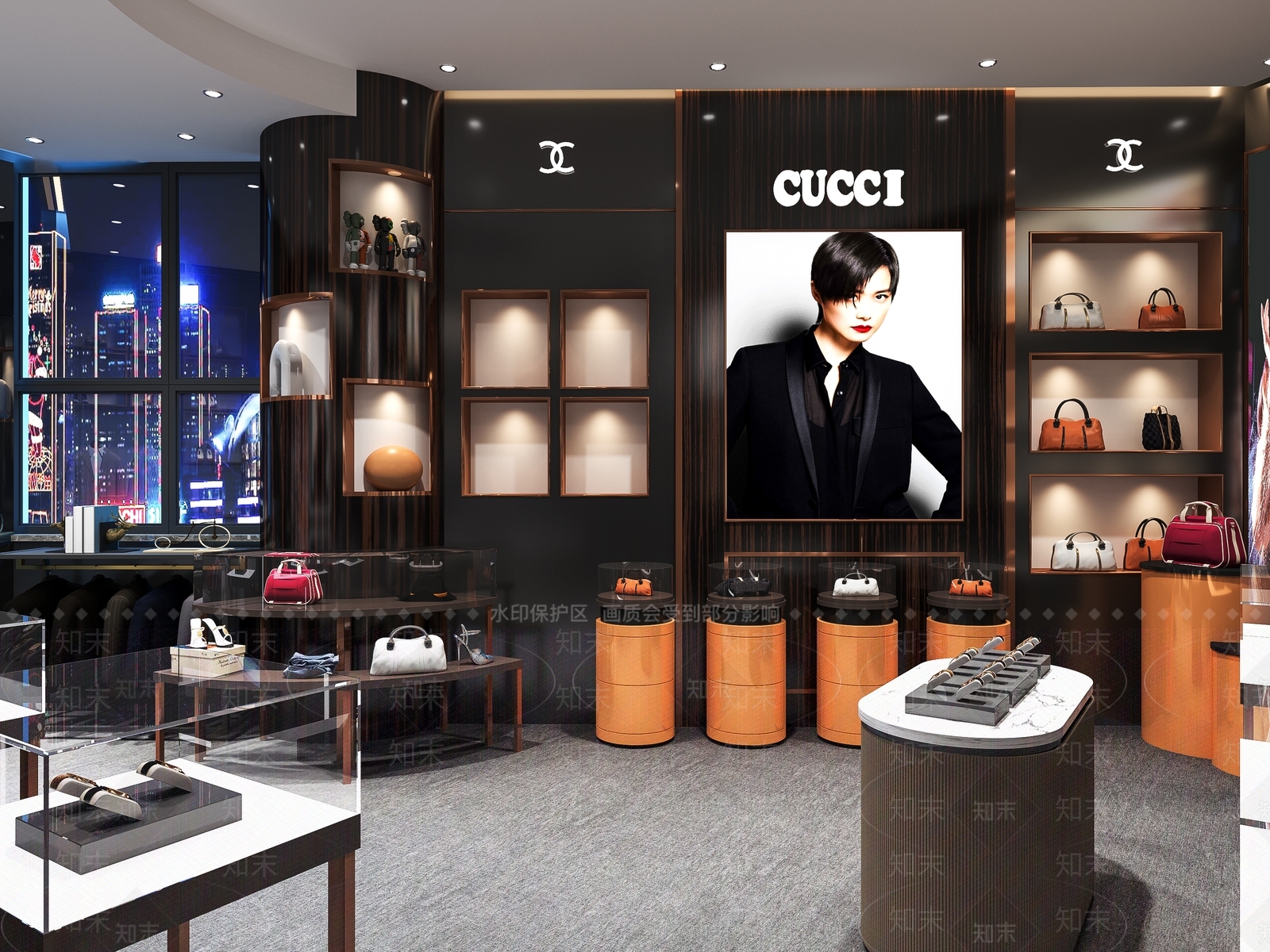 现代西装店3D模型下载【ID:1112161445】