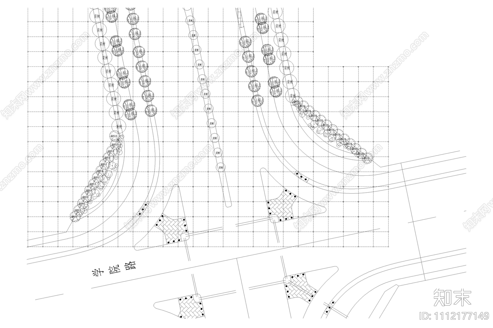 花果山大道平面图施工图下载【ID:1112177149】