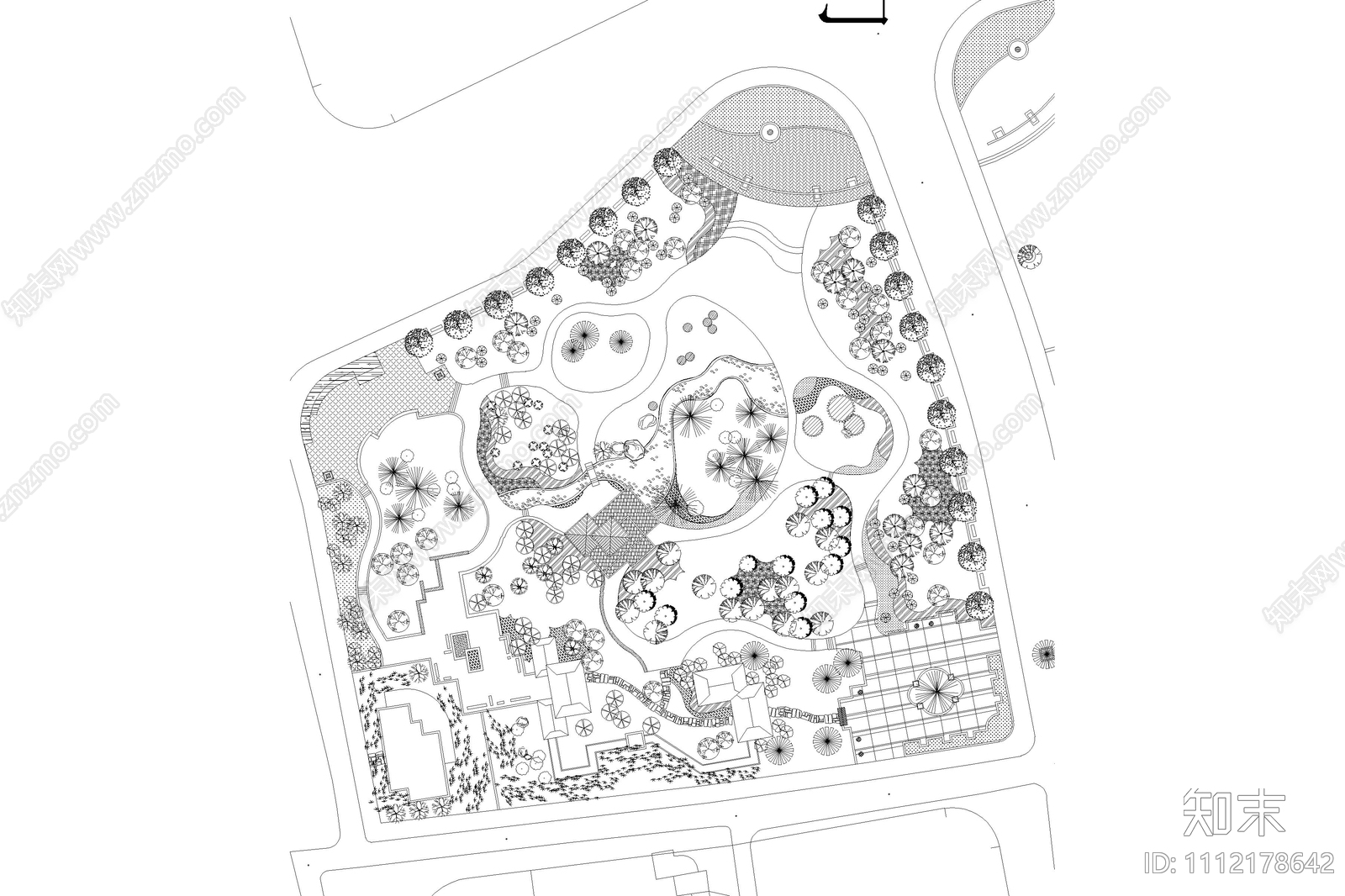 古城公园规划总平面施工图下载【ID:1112178642】