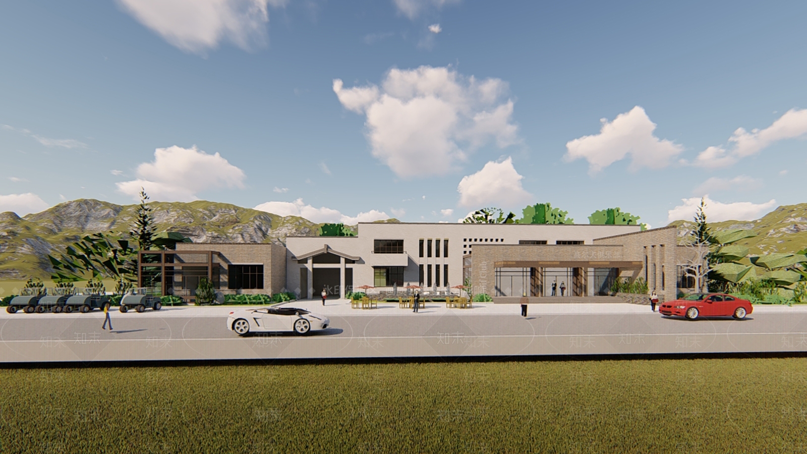新中式其他商业建筑SU模型下载【ID:1112178931】