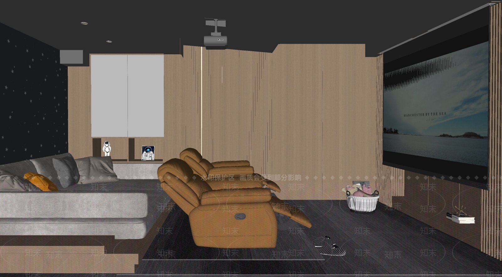 现代影音室SU模型下载【ID:1112182780】