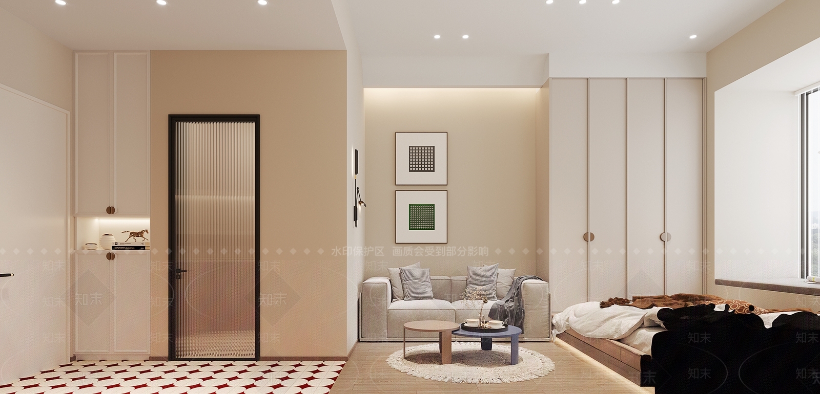 现代单身公寓3D模型下载【ID:1112187810】