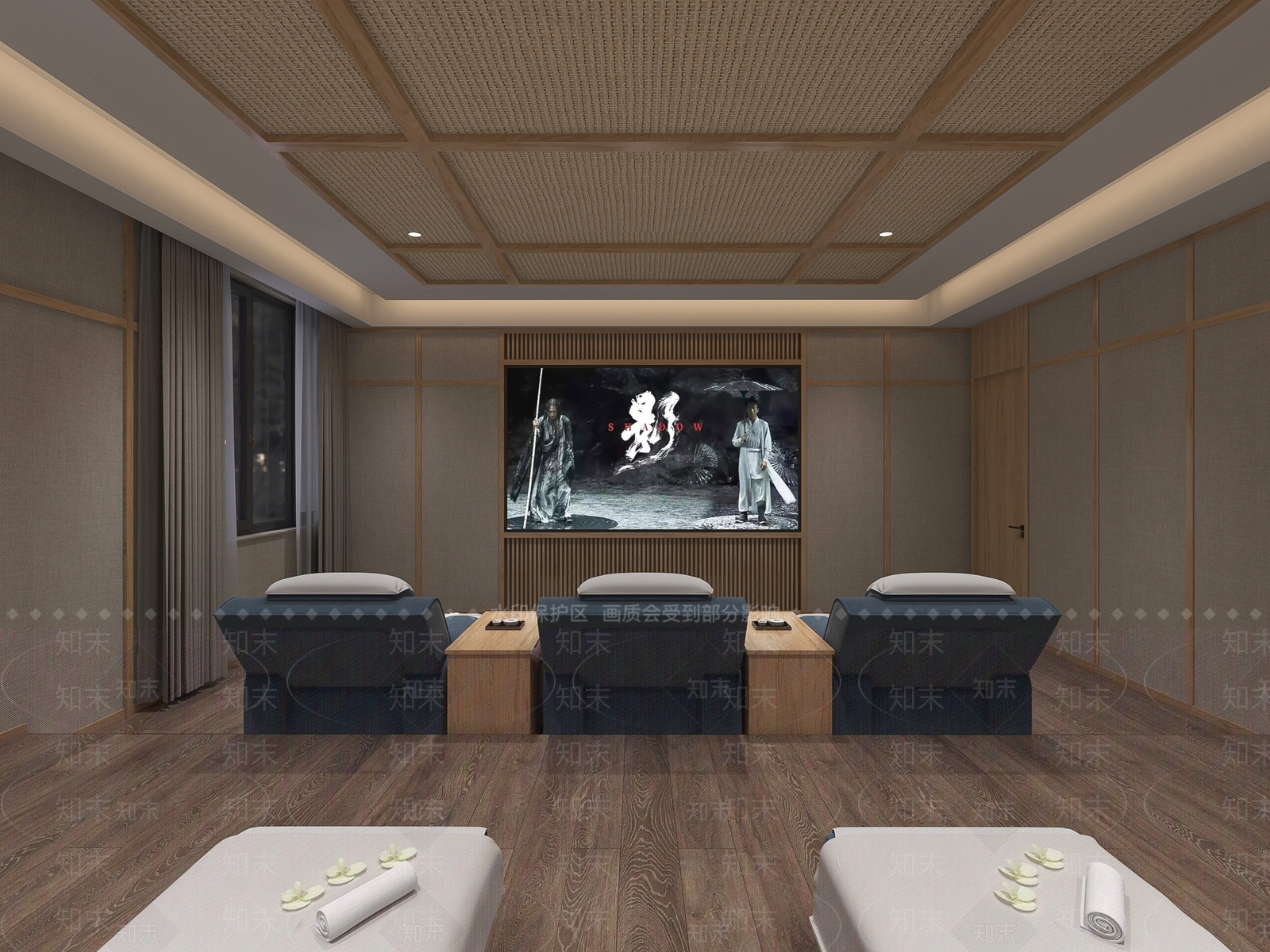 新中式影音室3D模型下载【ID:1112193464】