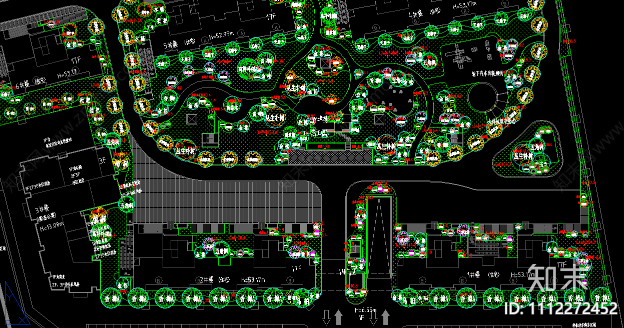 居住区绿化种植施工图施工图下载【ID:1112272452】