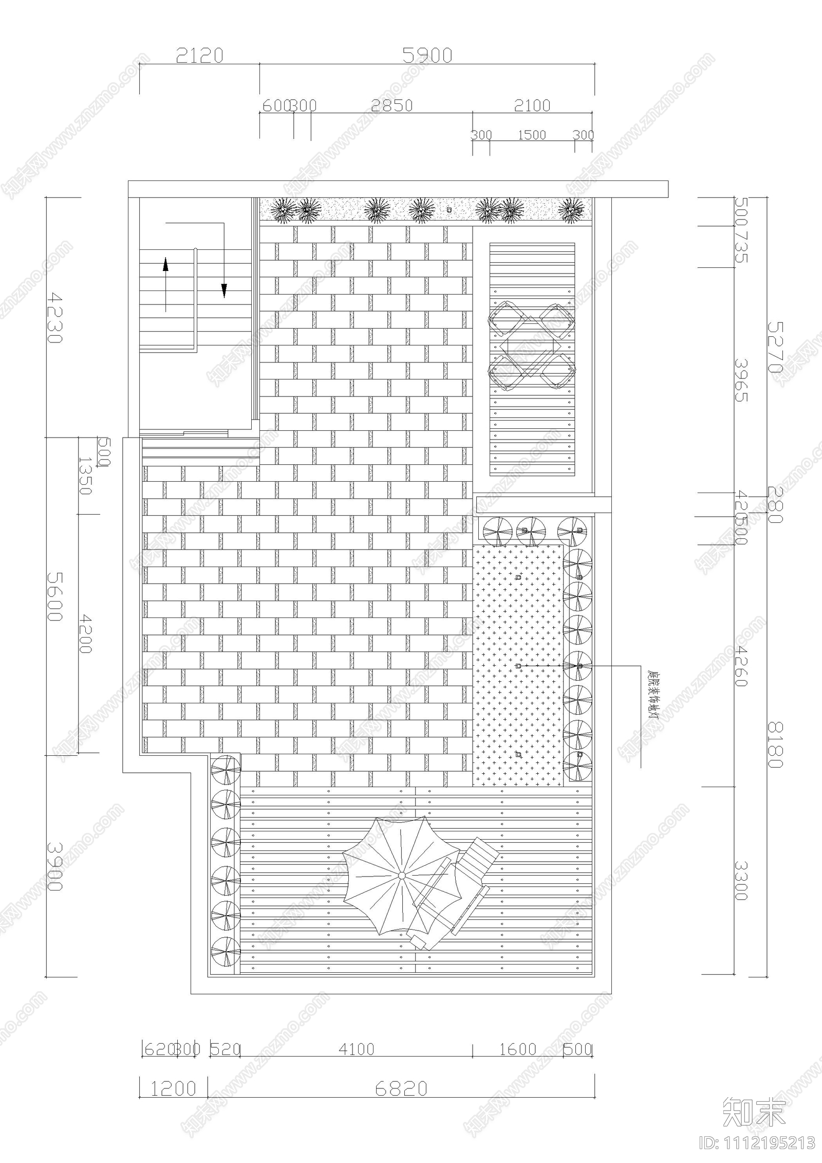 小区屋顶花园设计平立面图cad施工图下载【ID:1112195213】