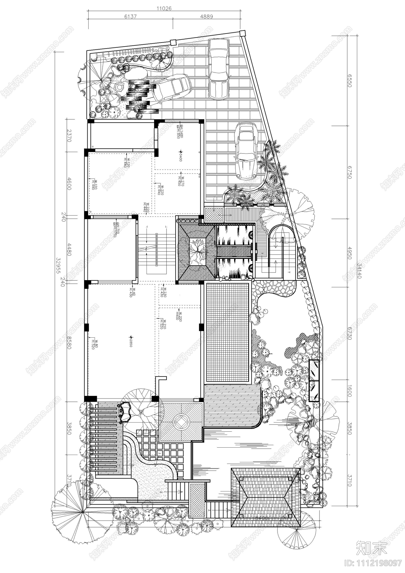 小区屋顶花园设计平立面图施工图下载【ID:1112198097】