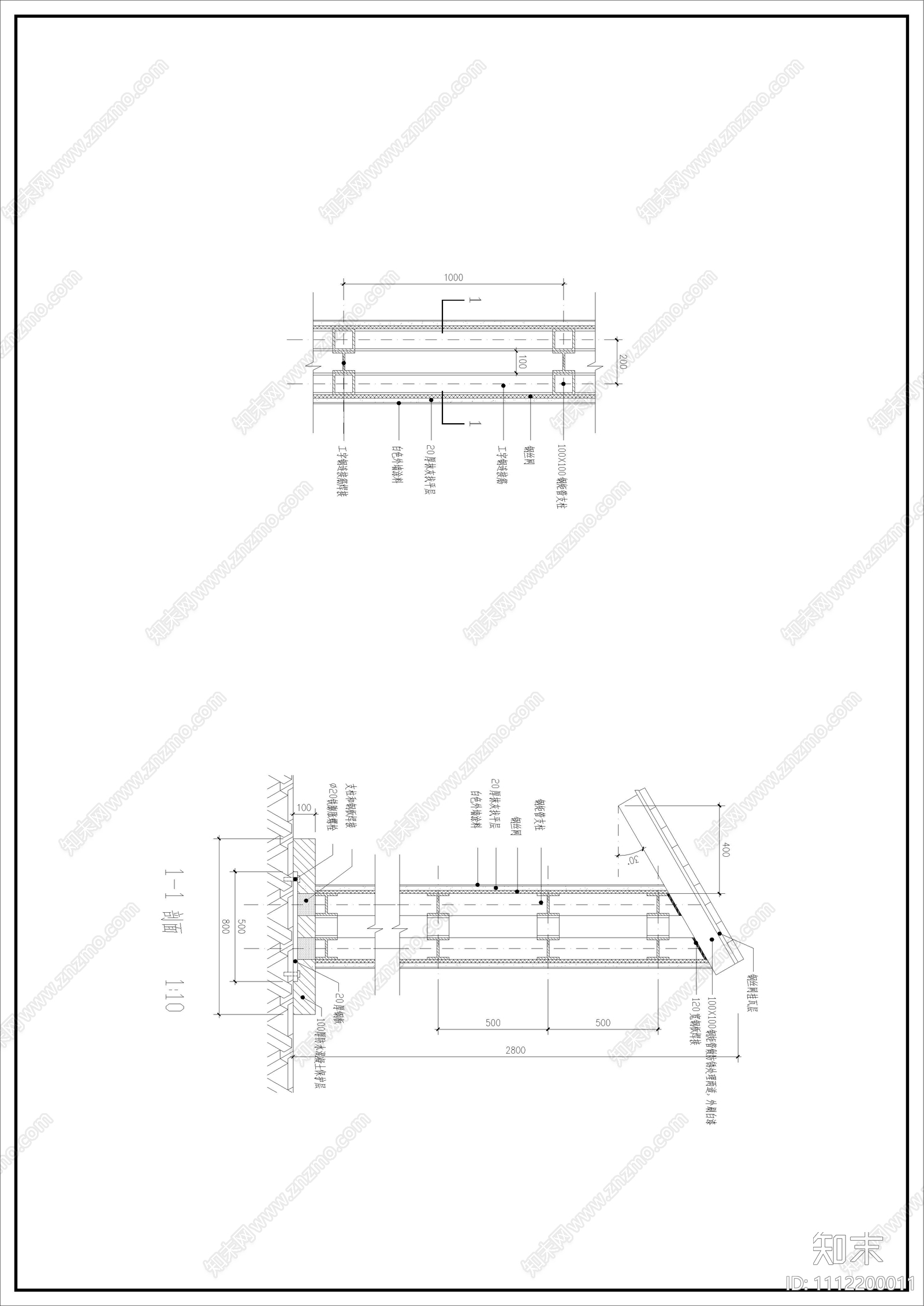 小区屋顶花园设计平立面图cad施工图下载【ID:1112200011】