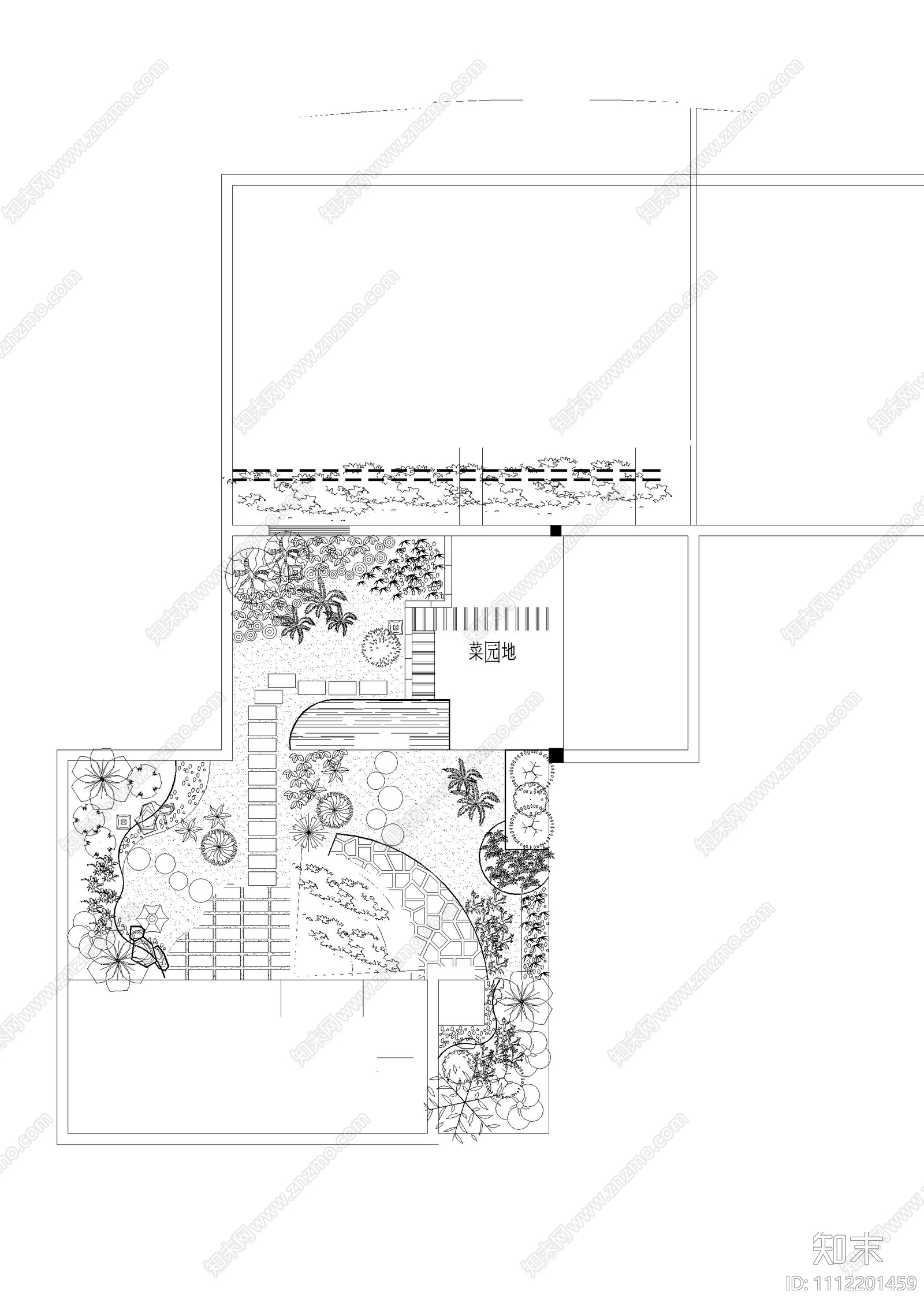 小区园设计平立面图cad施工图下载【ID:1112201459】