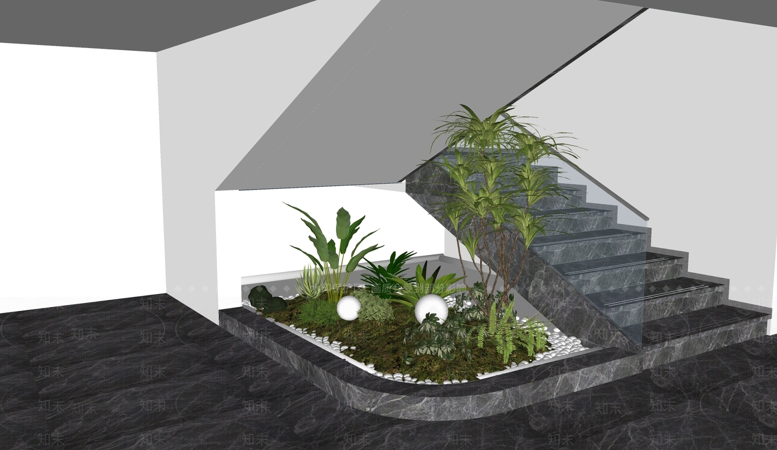 现代植物组合SU模型下载【ID:1112201921】