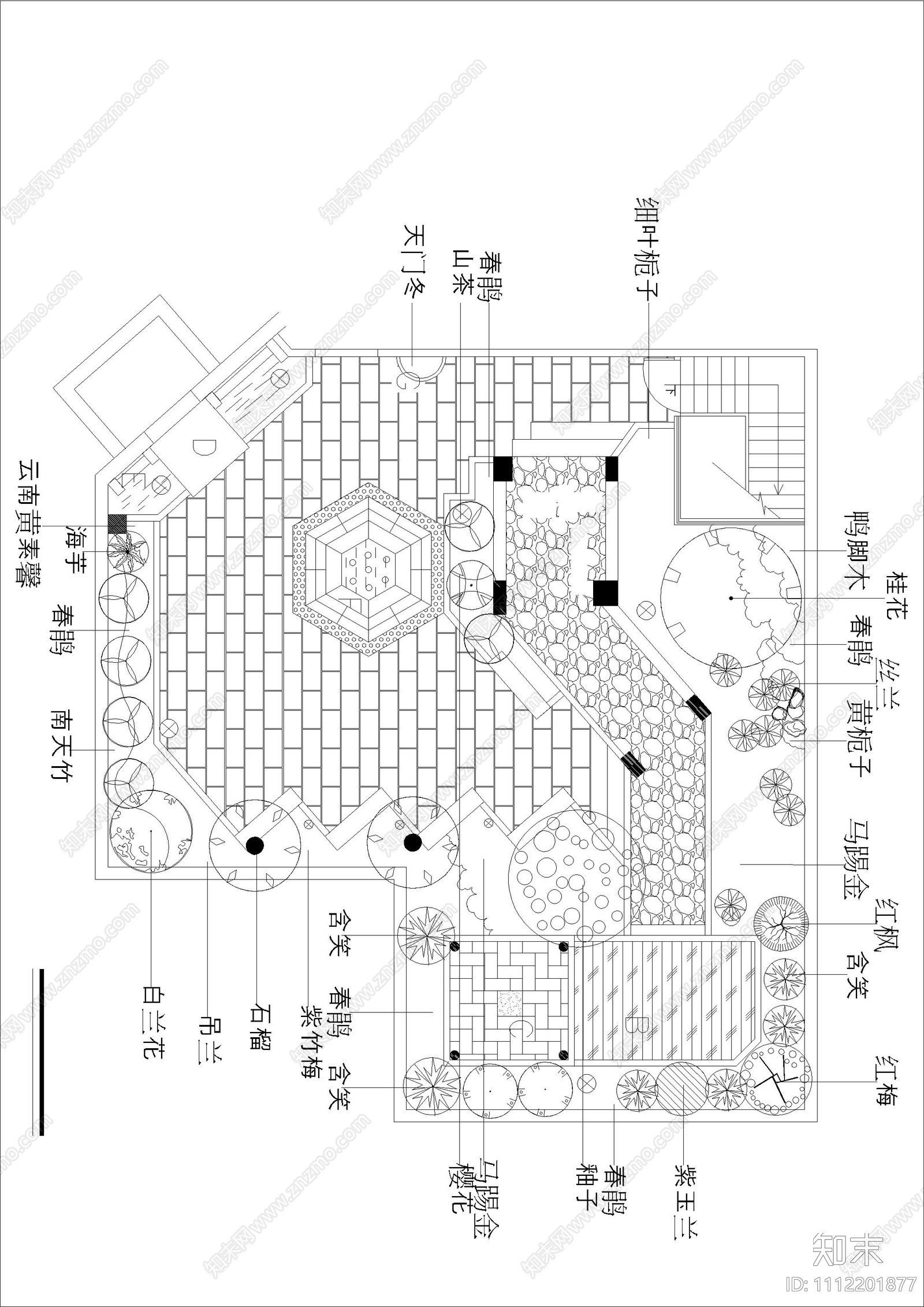 屋顶花园设计全套施工图cad施工图下载【ID:1112201877】