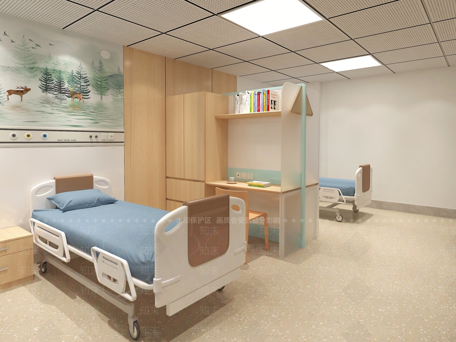 现代医院病房3D模型下载【ID:1112202638】