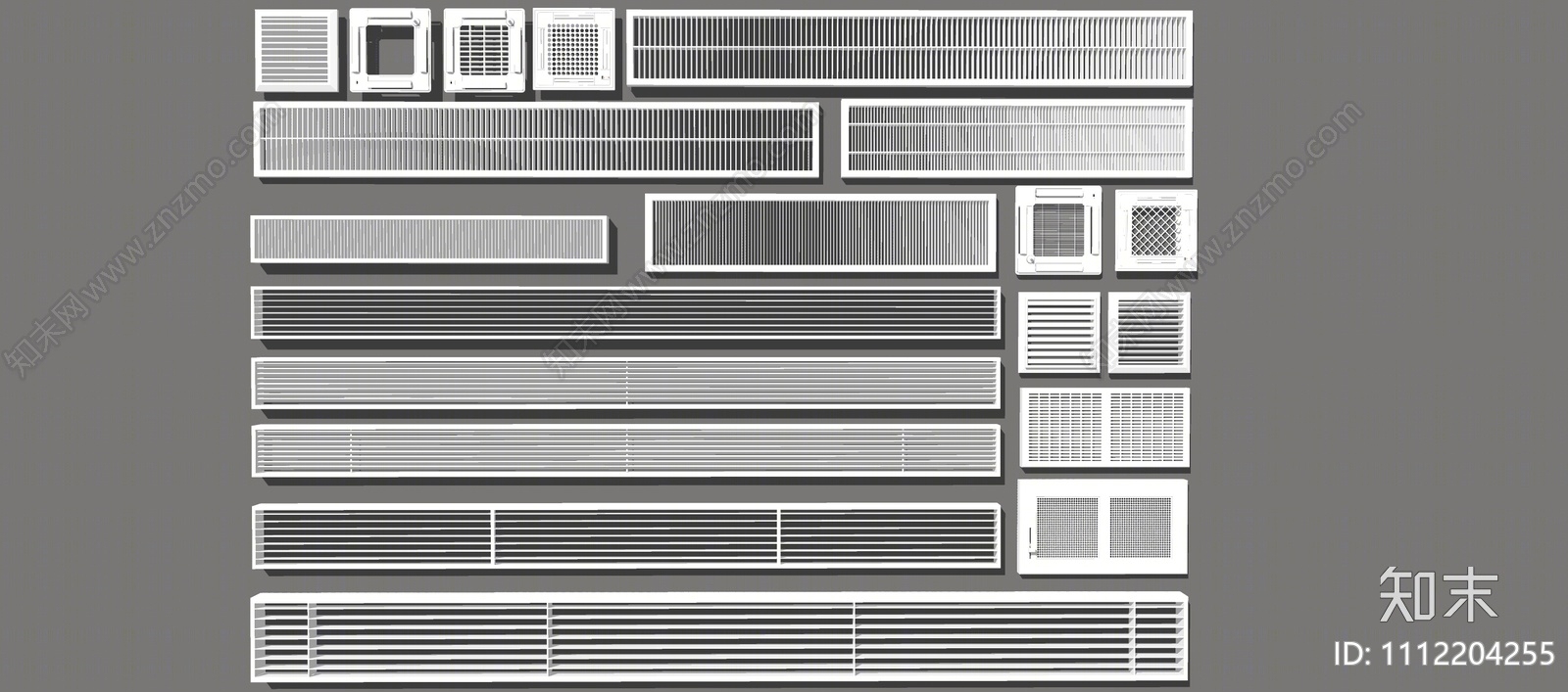现代空调通风口SU模型下载【ID:1112204255】
