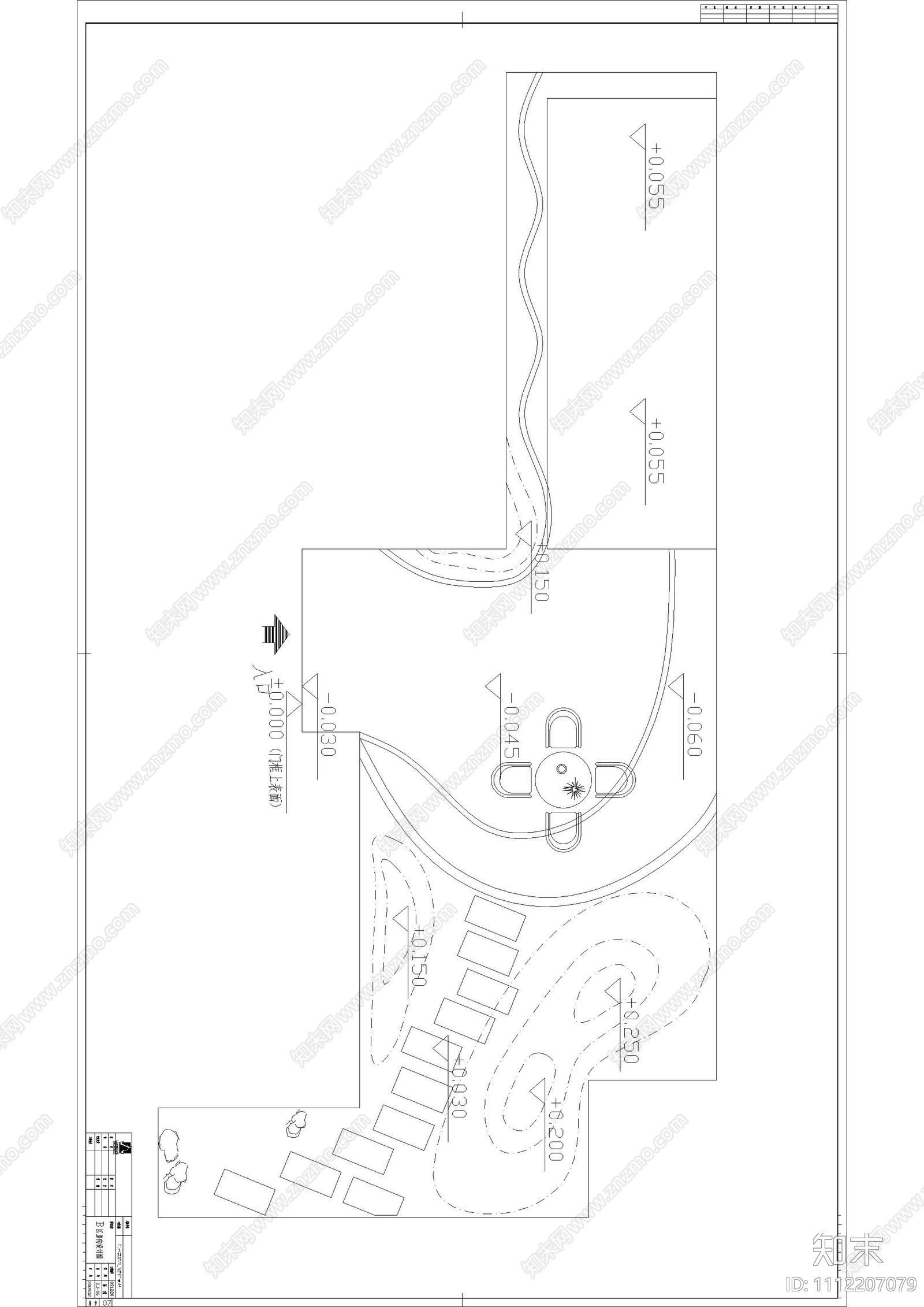 小区屋顶花园设计平立面图cad施工图下载【ID:1112207079】