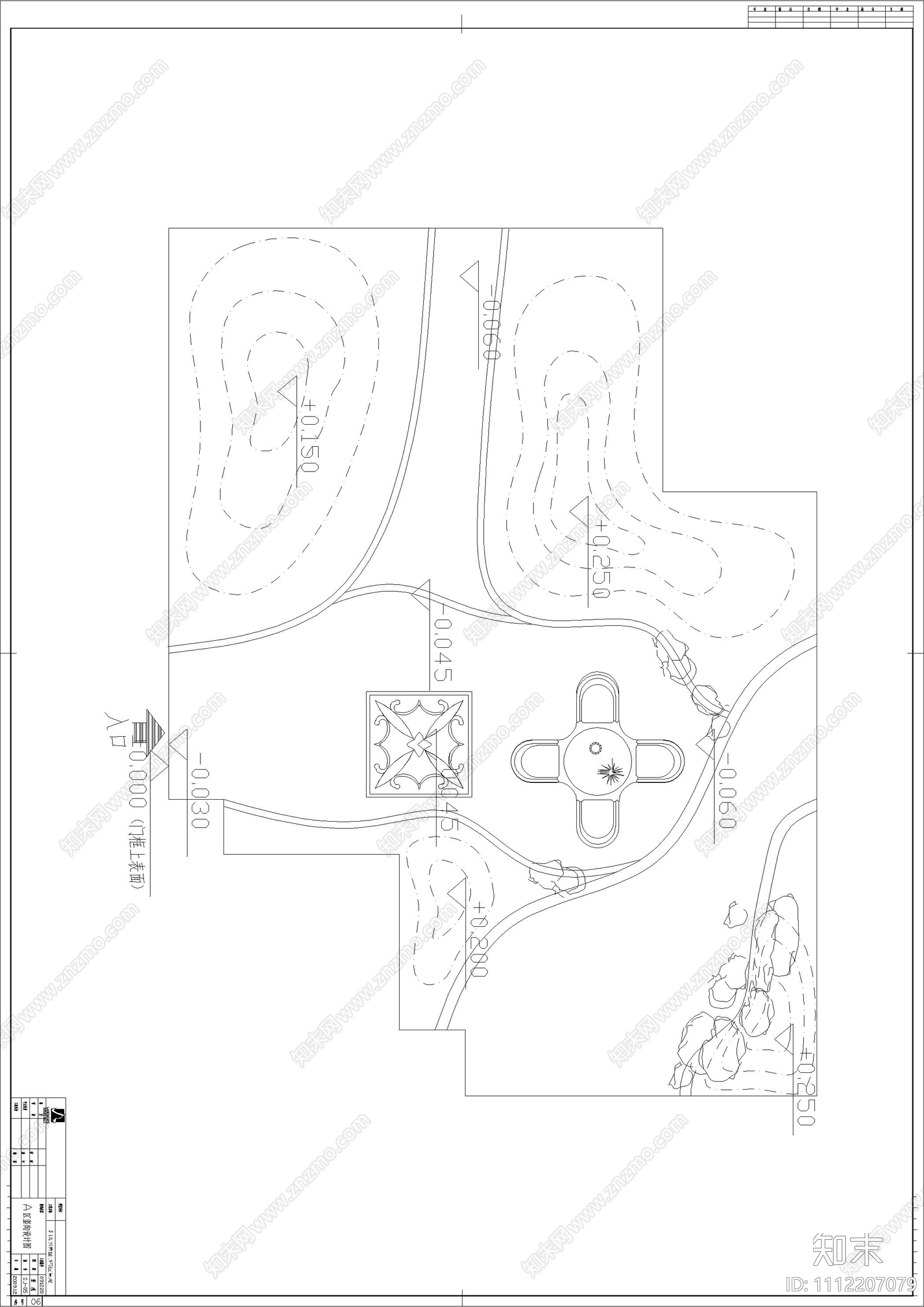 小区屋顶花园设计平立面图cad施工图下载【ID:1112207079】