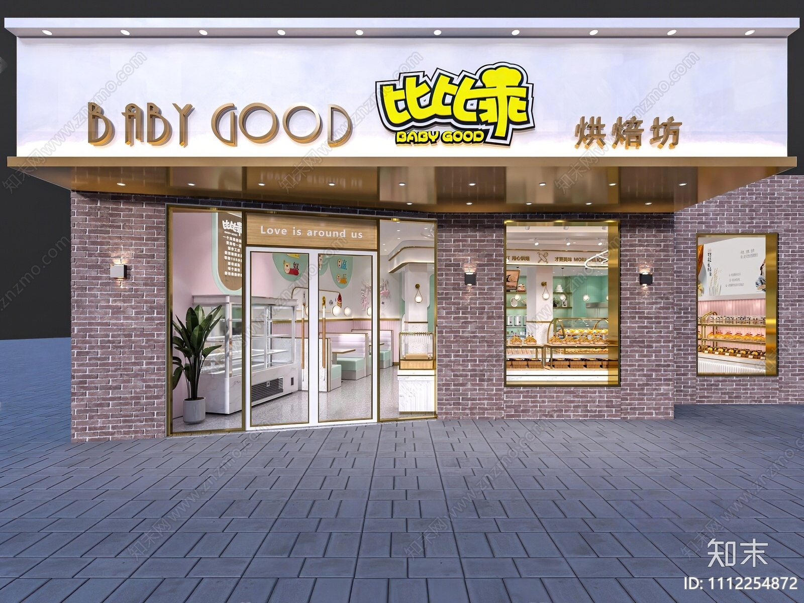 现代甜品面包店3D模型下载【ID:1112254872】