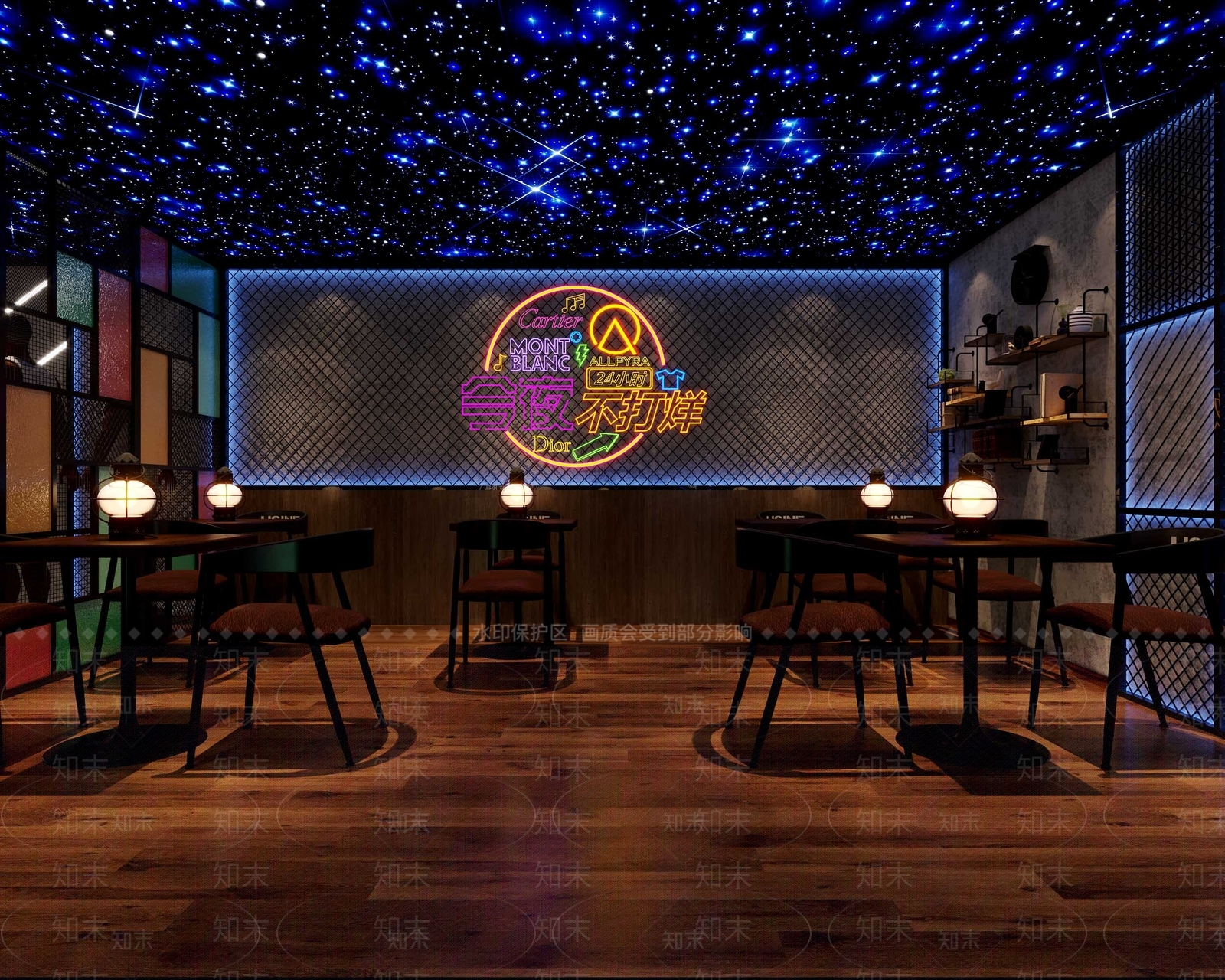 工业风酒吧3D模型下载【ID:1112215936】