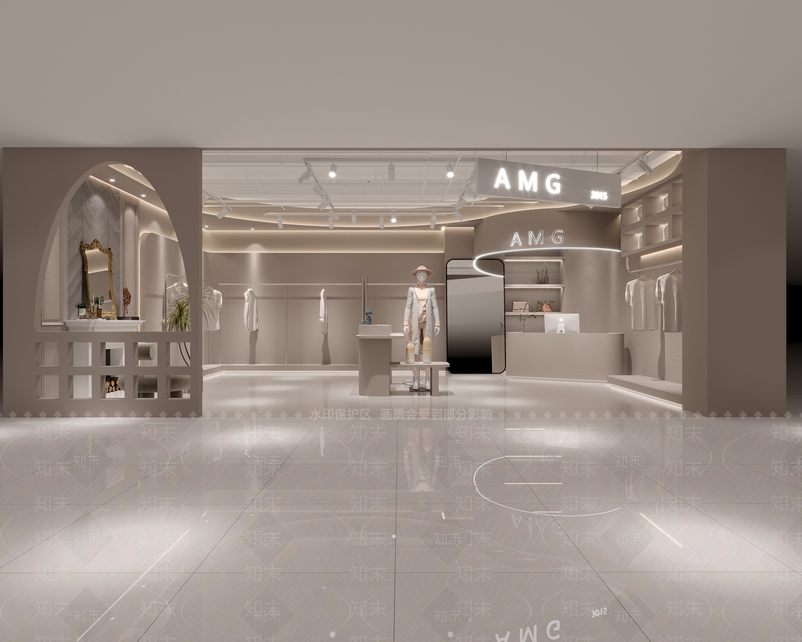现代服装店3D模型下载【ID:1112218733】