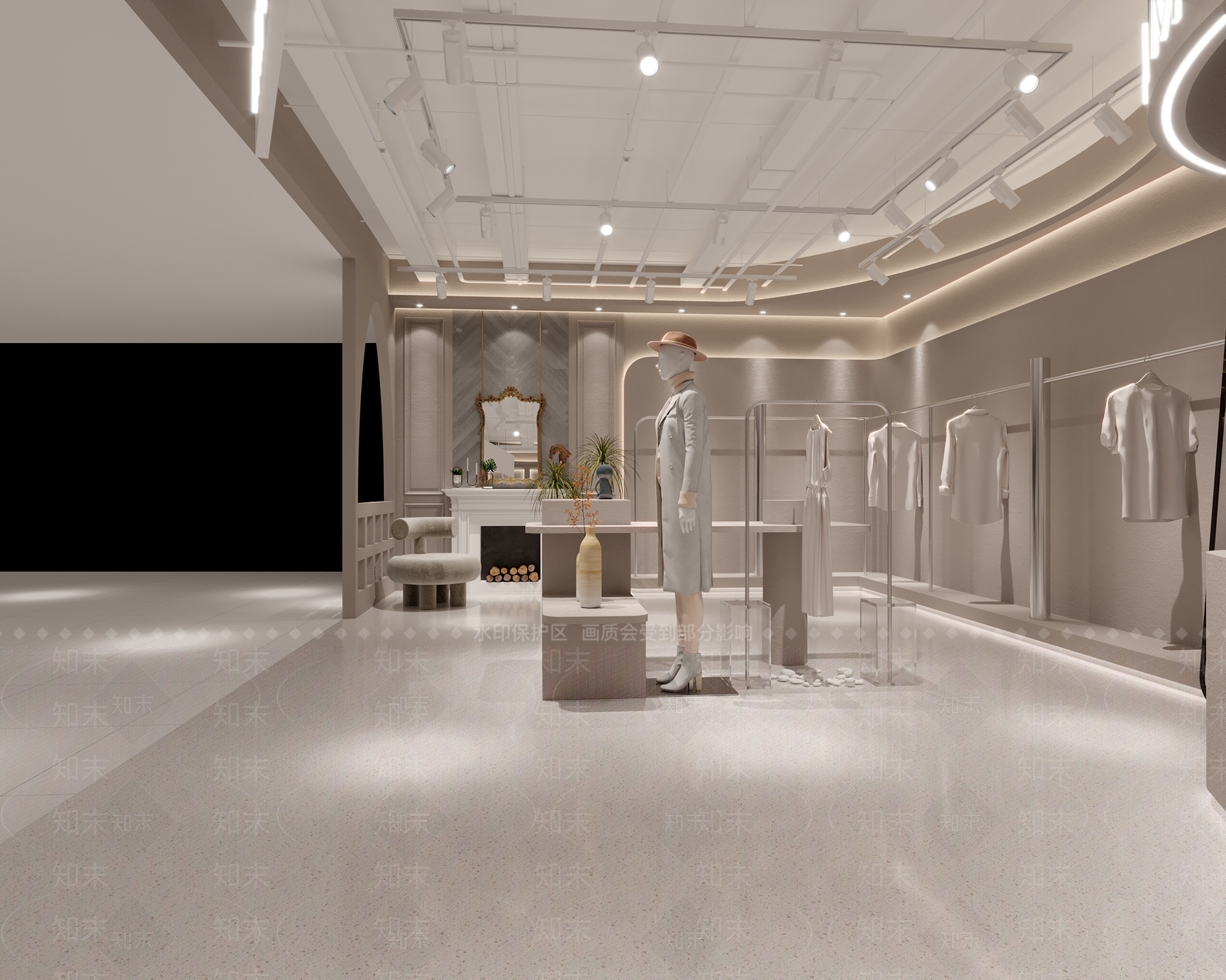 现代服装店3D模型下载【ID:1112218733】