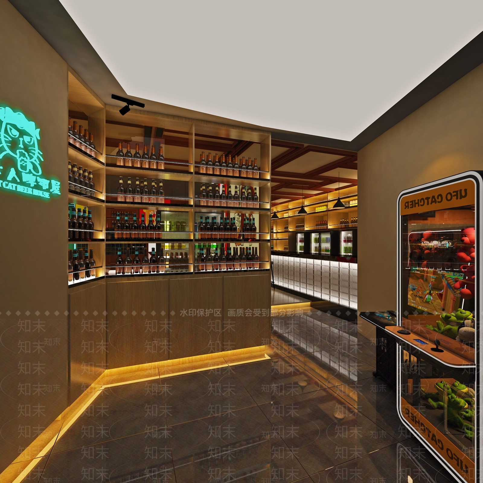 现代酒馆3D模型下载【ID:1112215035】