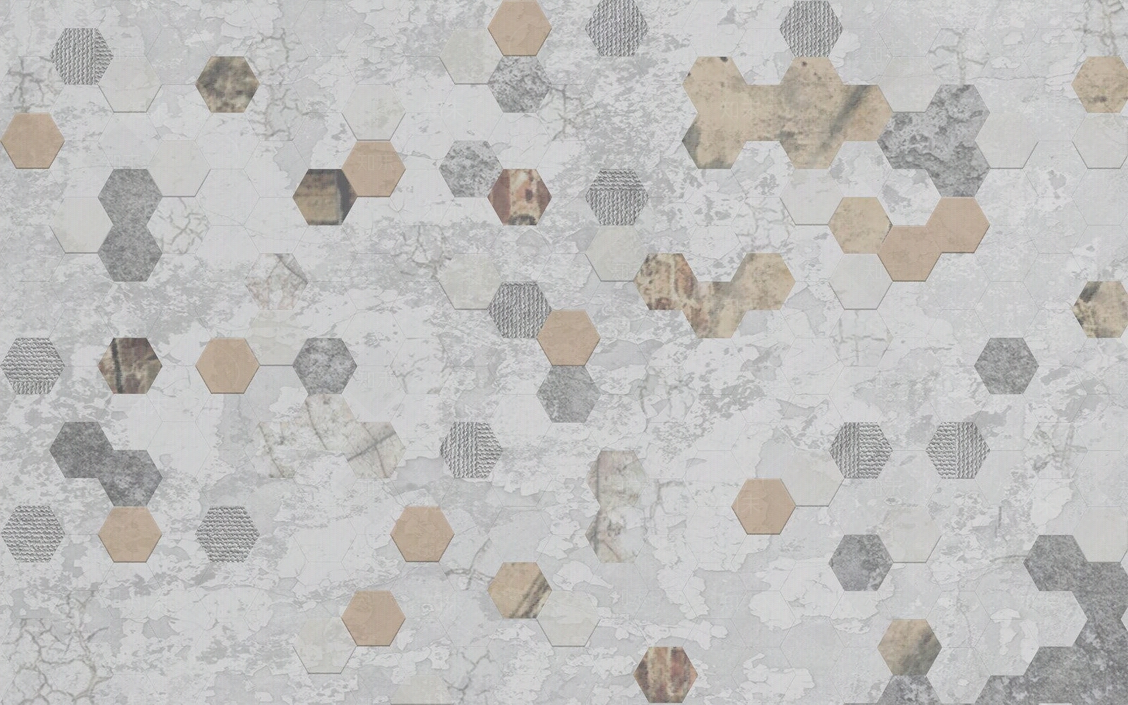 六角拼色几何纹理壁纸贴图下载【ID:1112227251】