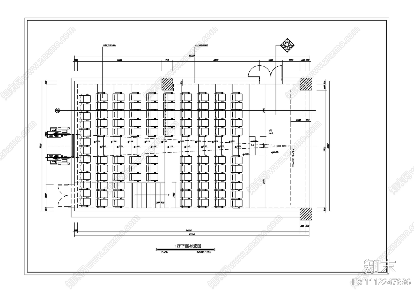 国际电影院室内装饰工程cad施工图下载【ID:1112247836】