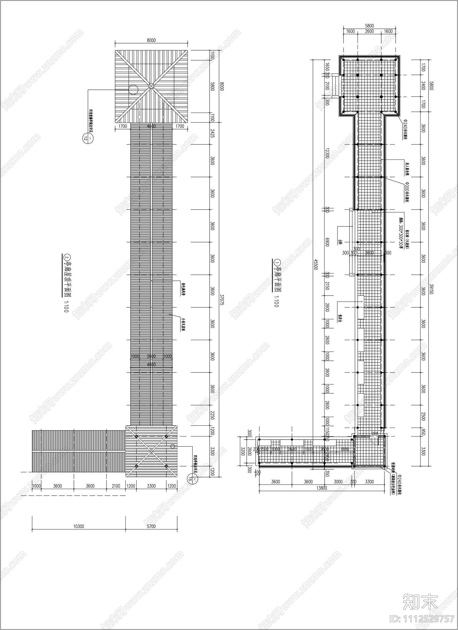 售卖长廊做法详图cad施工图下载【ID:1112529757】