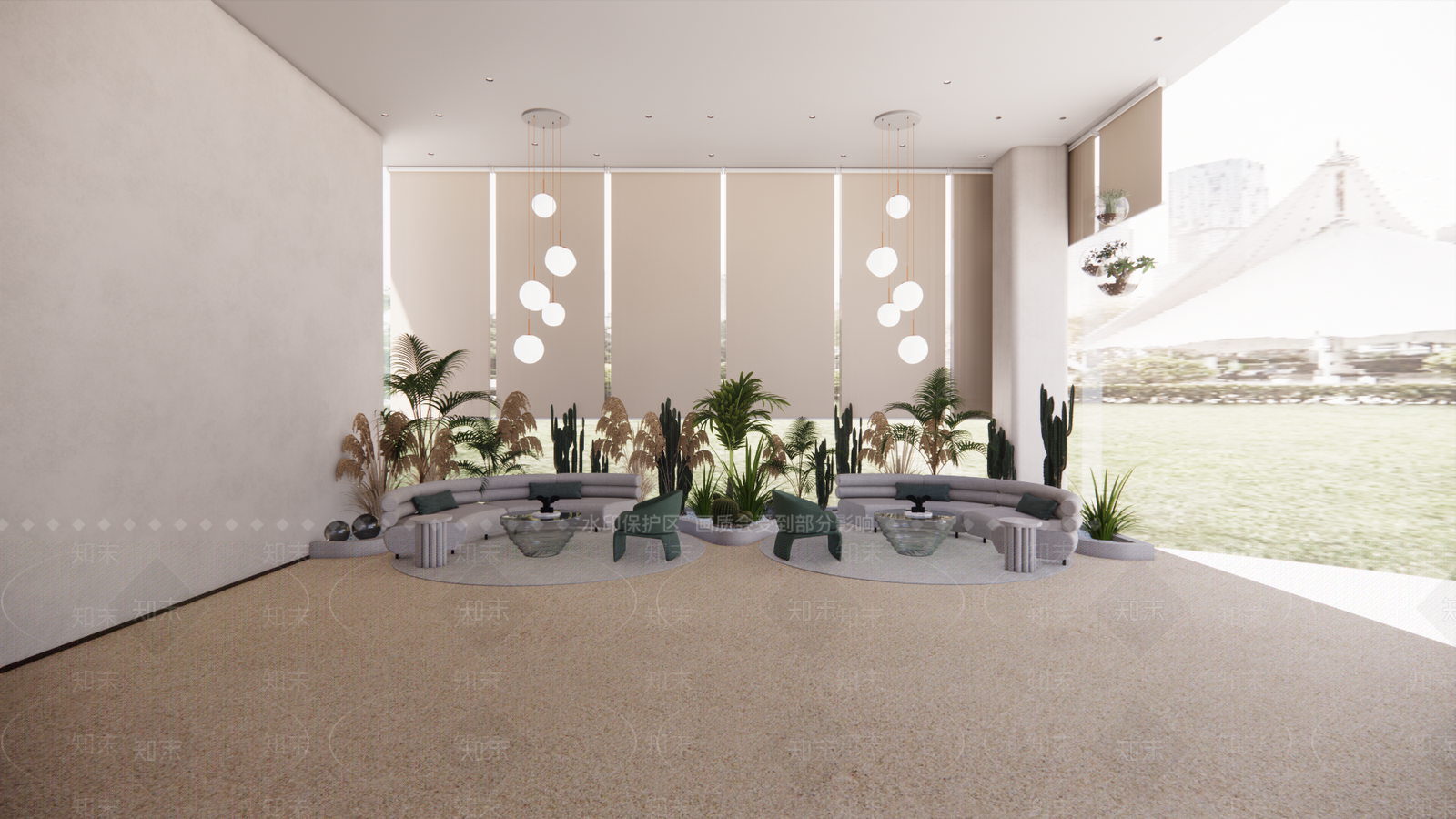 现代休息区SU模型下载【ID:1112676176】