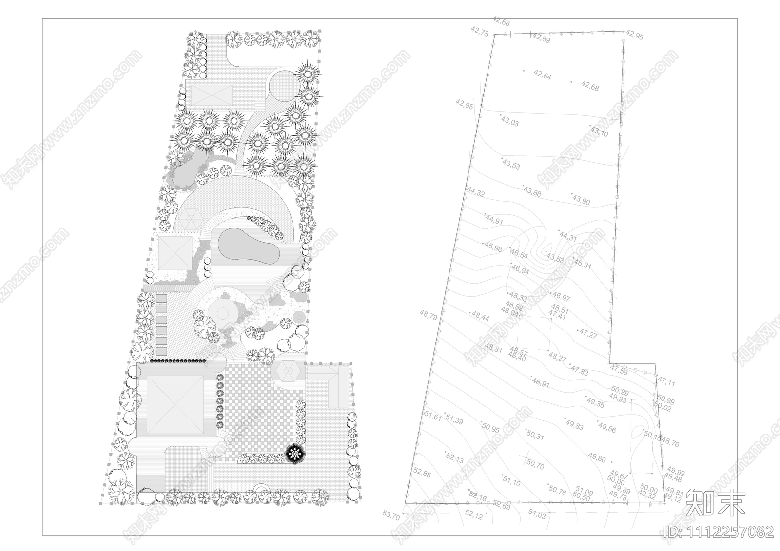 小型公园平面布置图施工图下载【ID:1112257082】