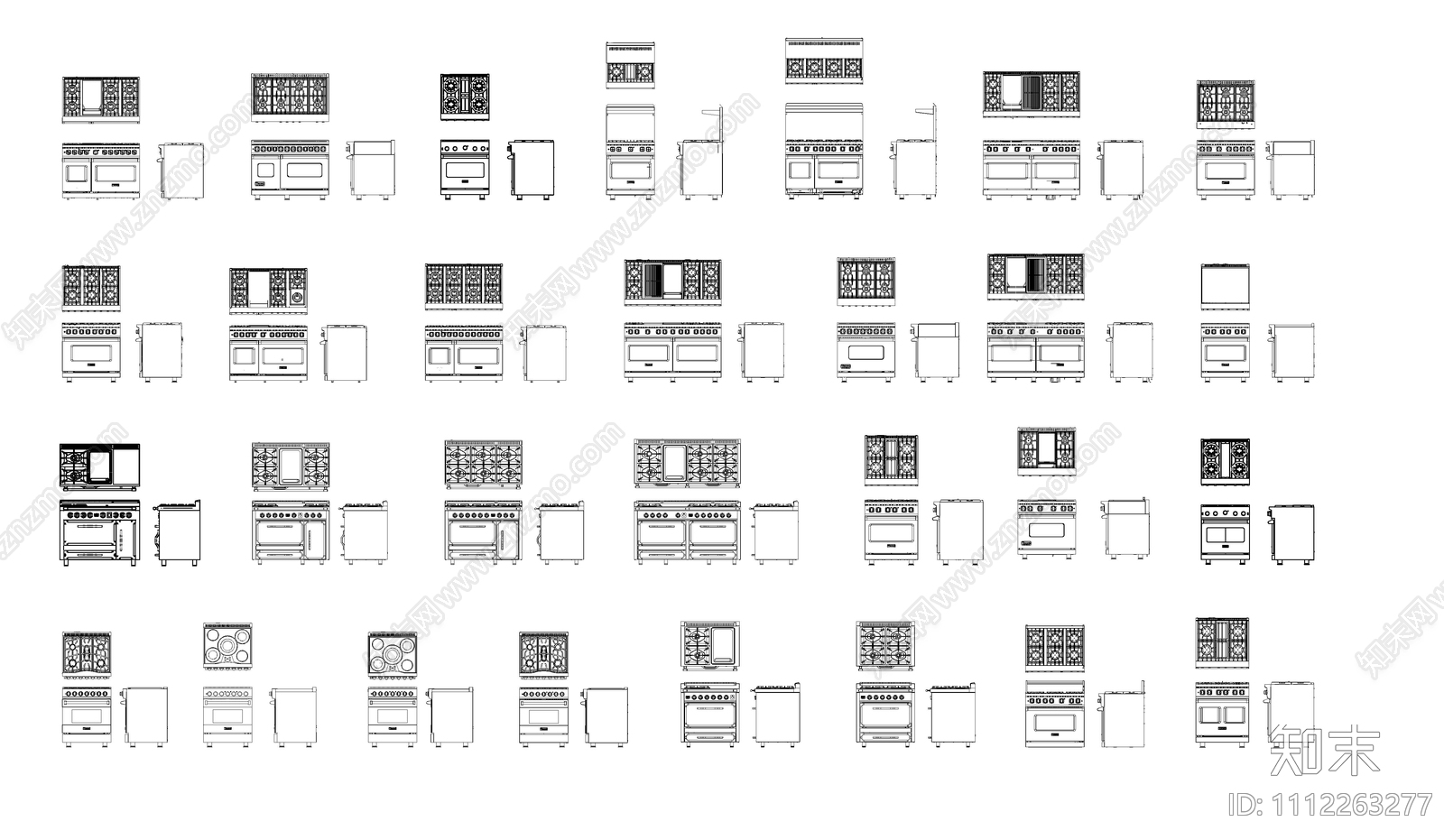 烤箱CAD图纸施工图下载【ID:1112263277】