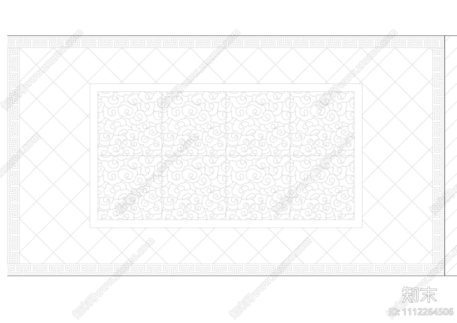 古建筑金砖地板图案cad施工图下载【ID:1112264506】