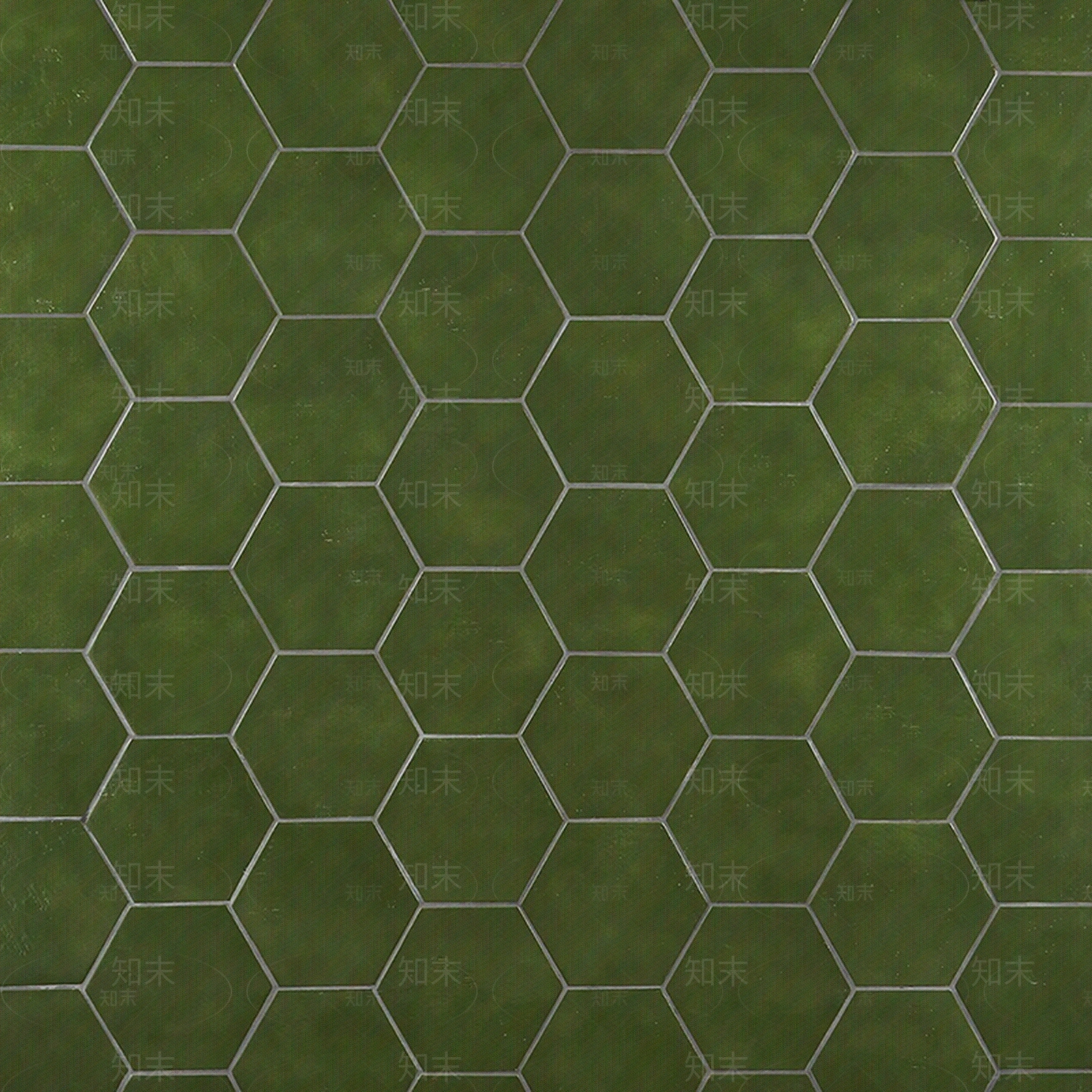 深绿色亚光水泥六角砖贴图下载【ID:1112267466】