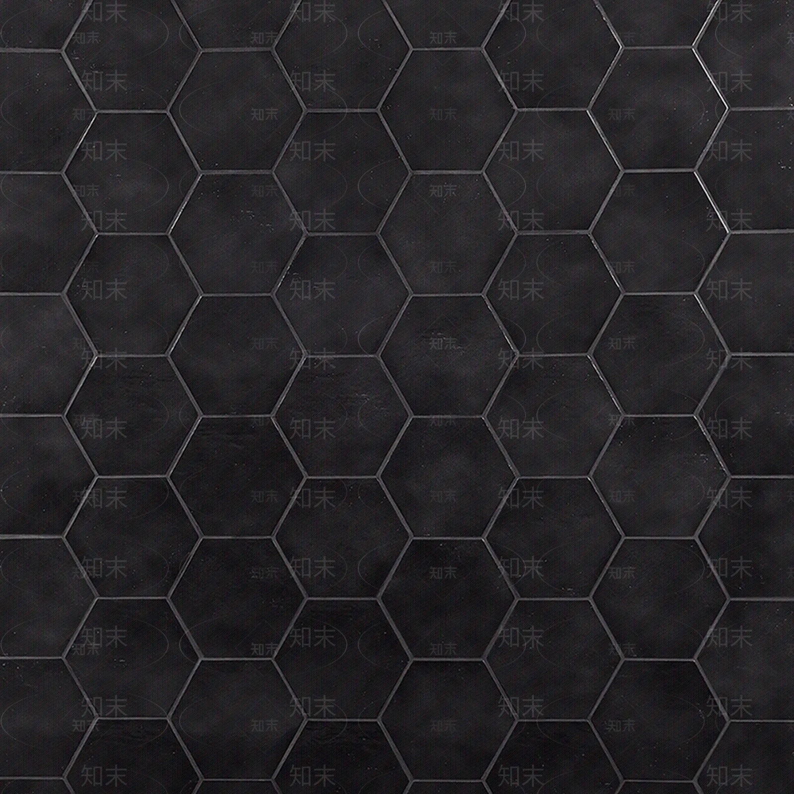 黑色亚光水泥六角砖贴图下载【ID:1112267619】