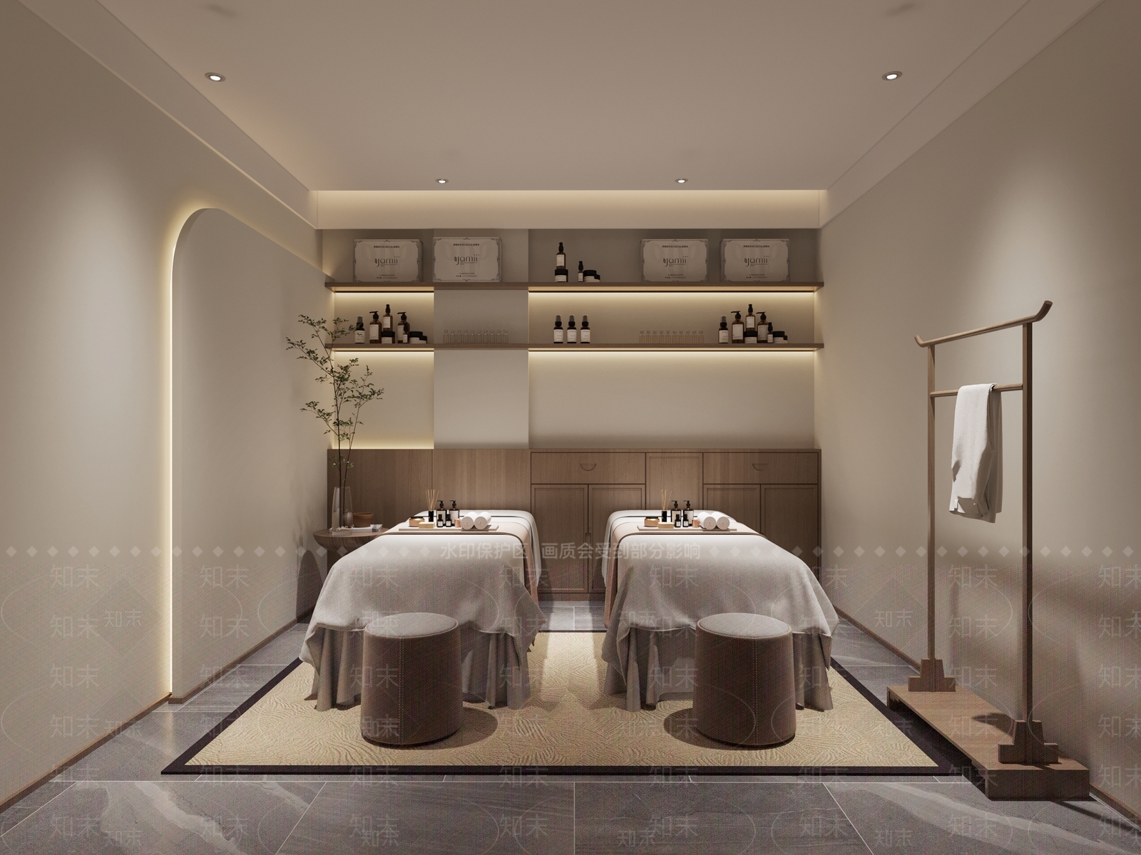 新中式美容SPA店3D模型下载【ID:1112273584】