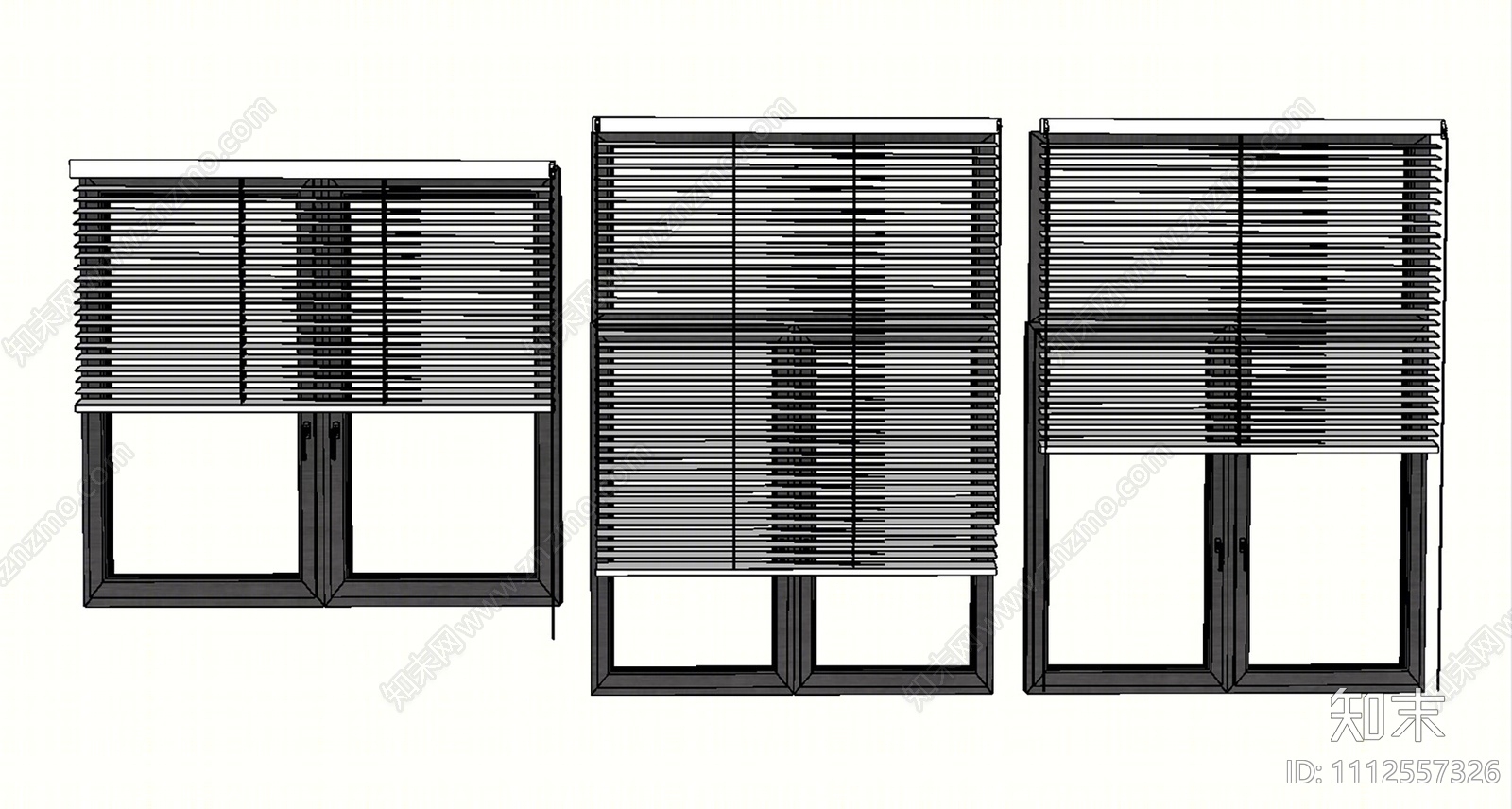 现代百叶窗SU模型下载【ID:1112557326】