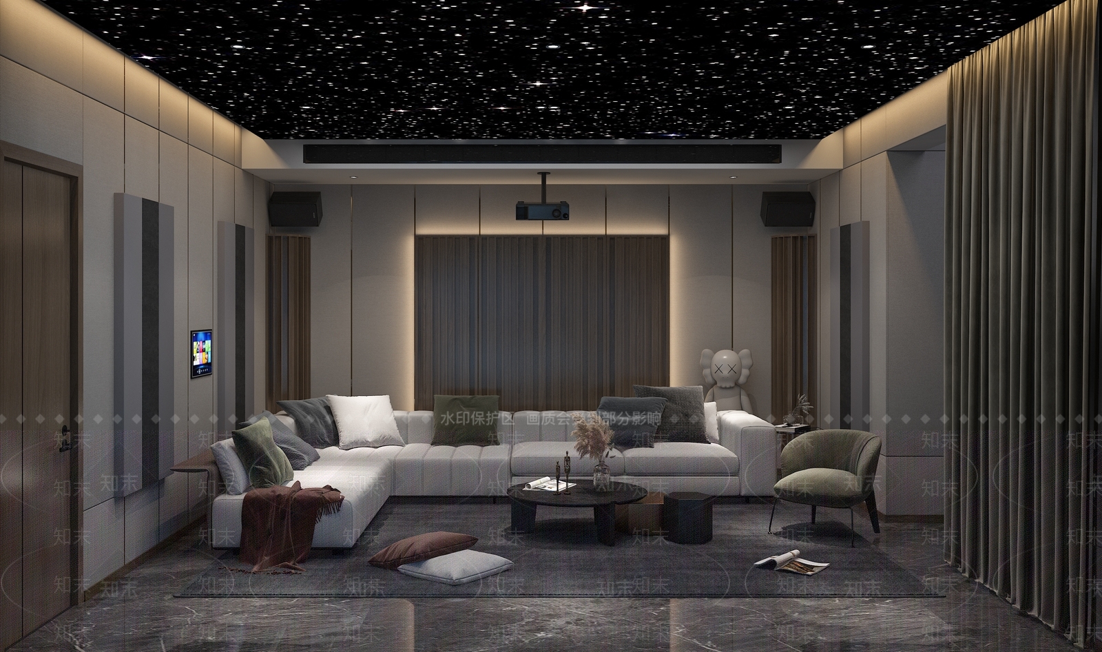 现代家居影音室3D模型下载【ID:1112274525】