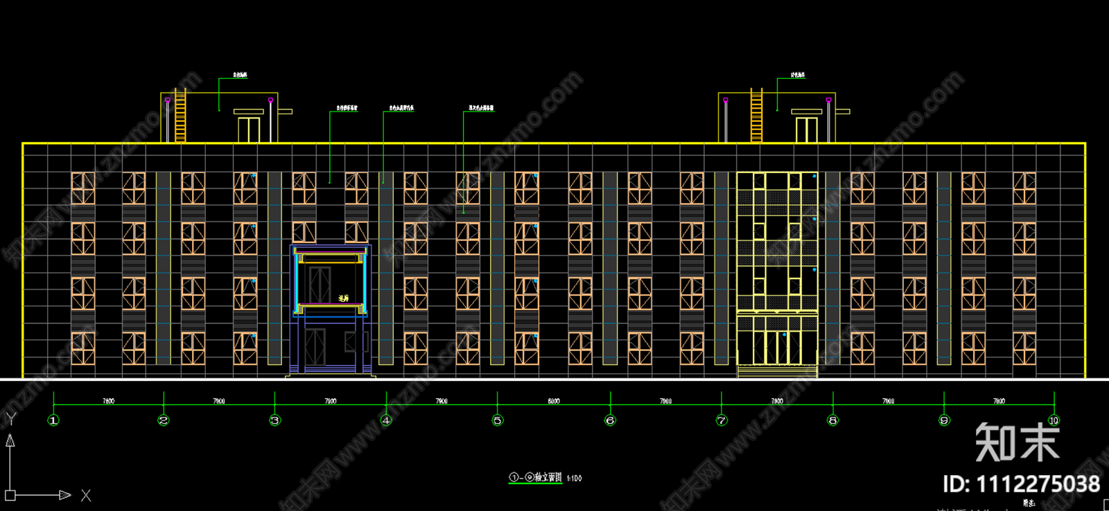 宿舍楼建筑设计施工图下载【ID:1112275038】