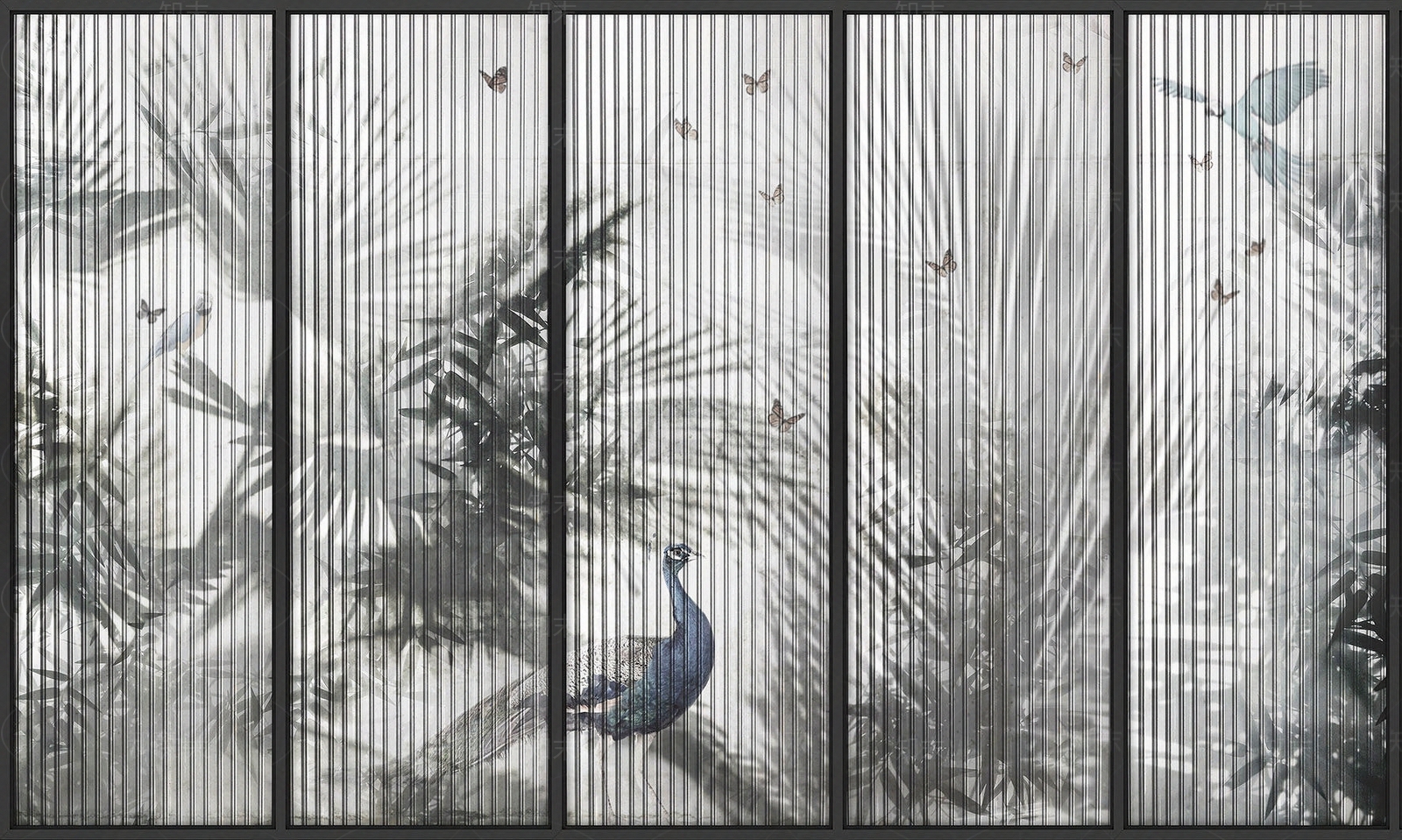 灰色中式仿玻璃壁画贴图下载【ID:1112276616】