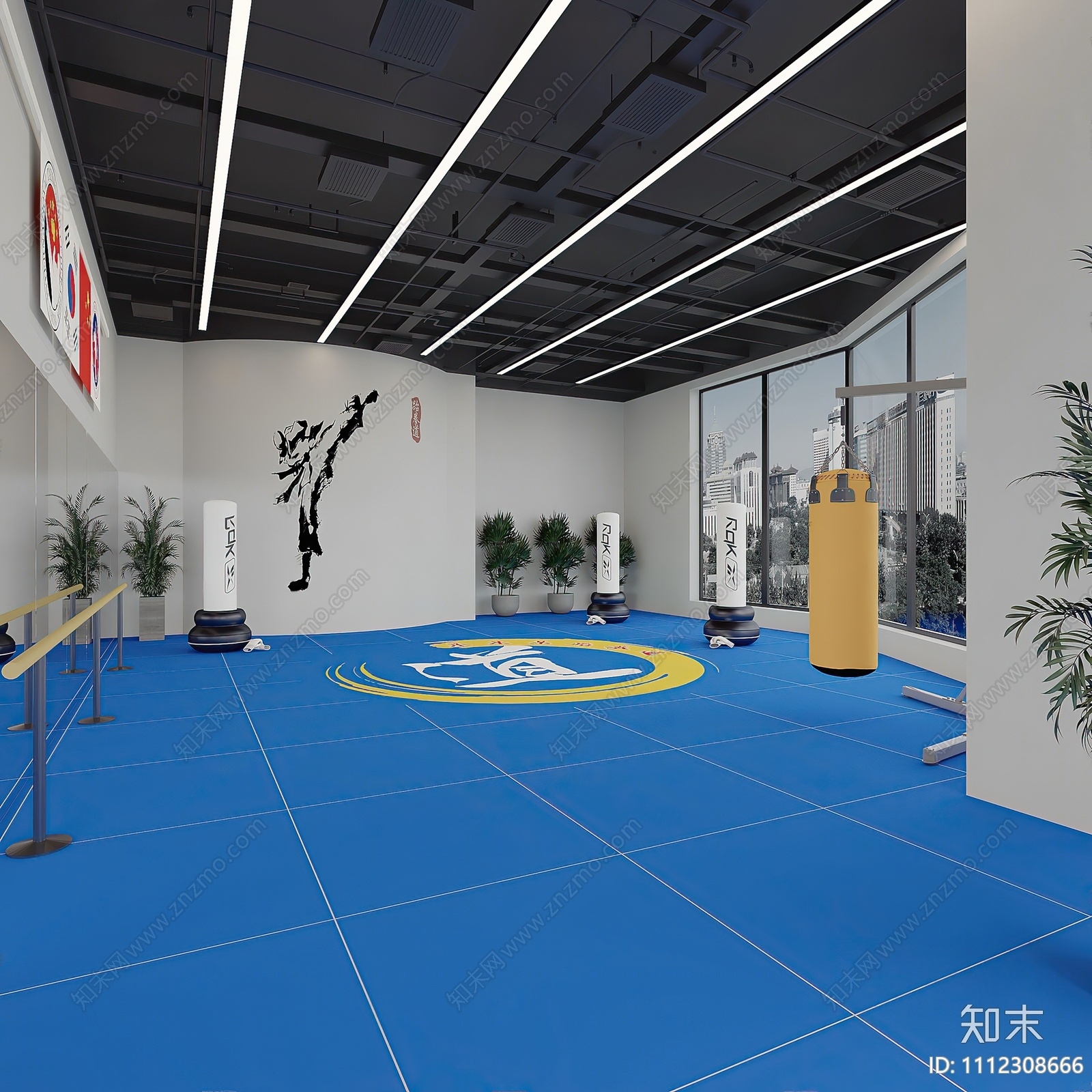 现代拳击馆3D模型下载【ID:1112308666】