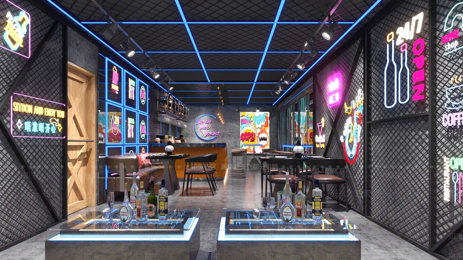 现代酒吧3D模型下载【ID:1112287799】