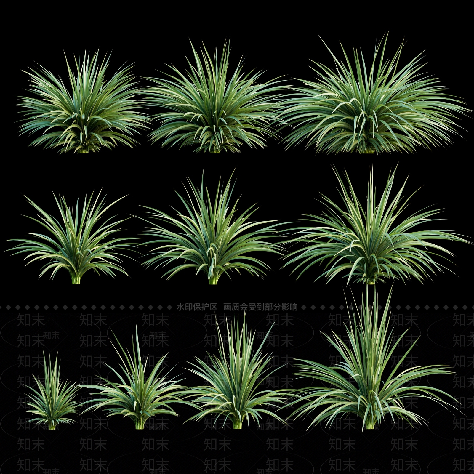现代草3D模型下载【ID:1112290760】