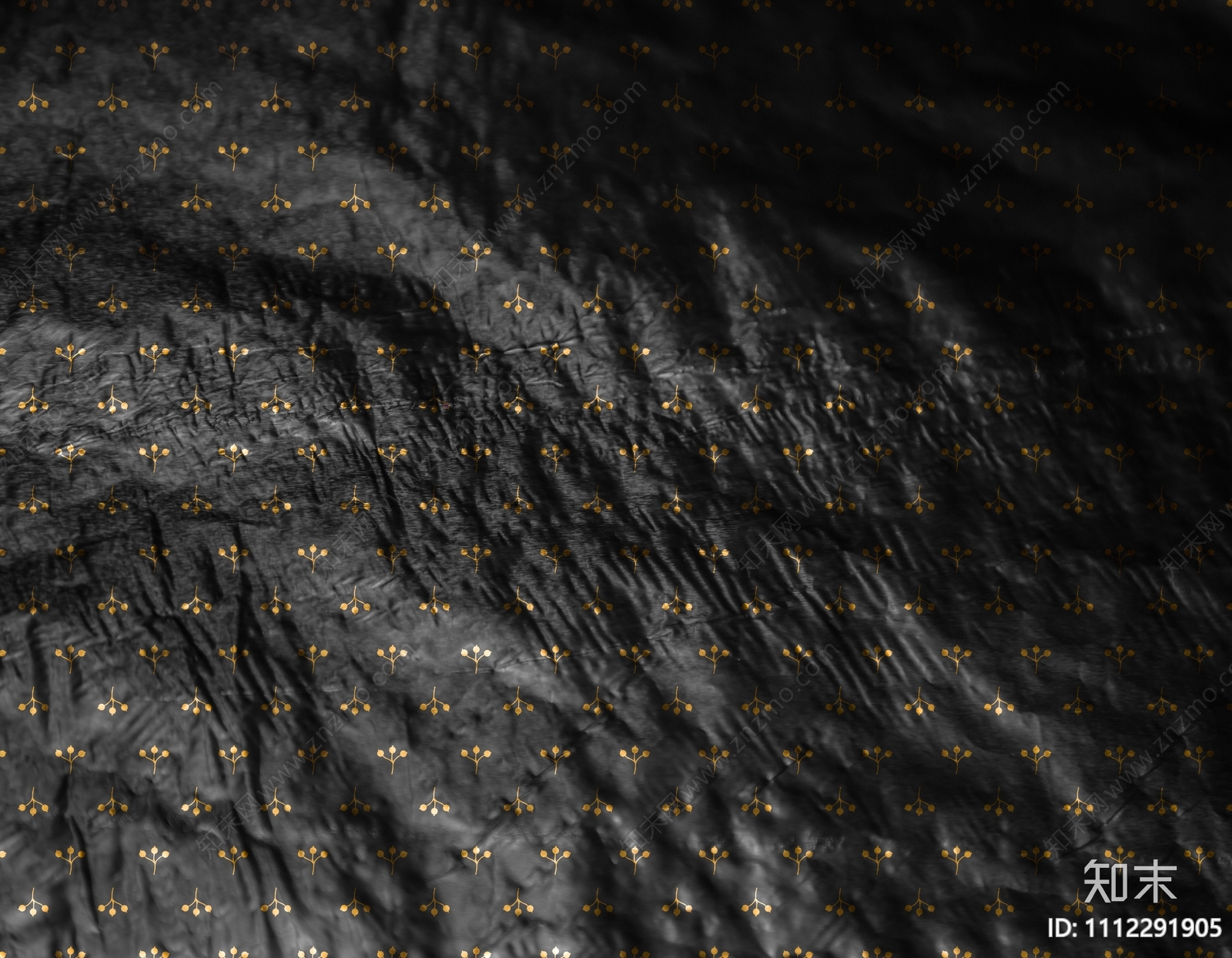 黑色金箔图案壁纸贴图下载【ID:1112291905】